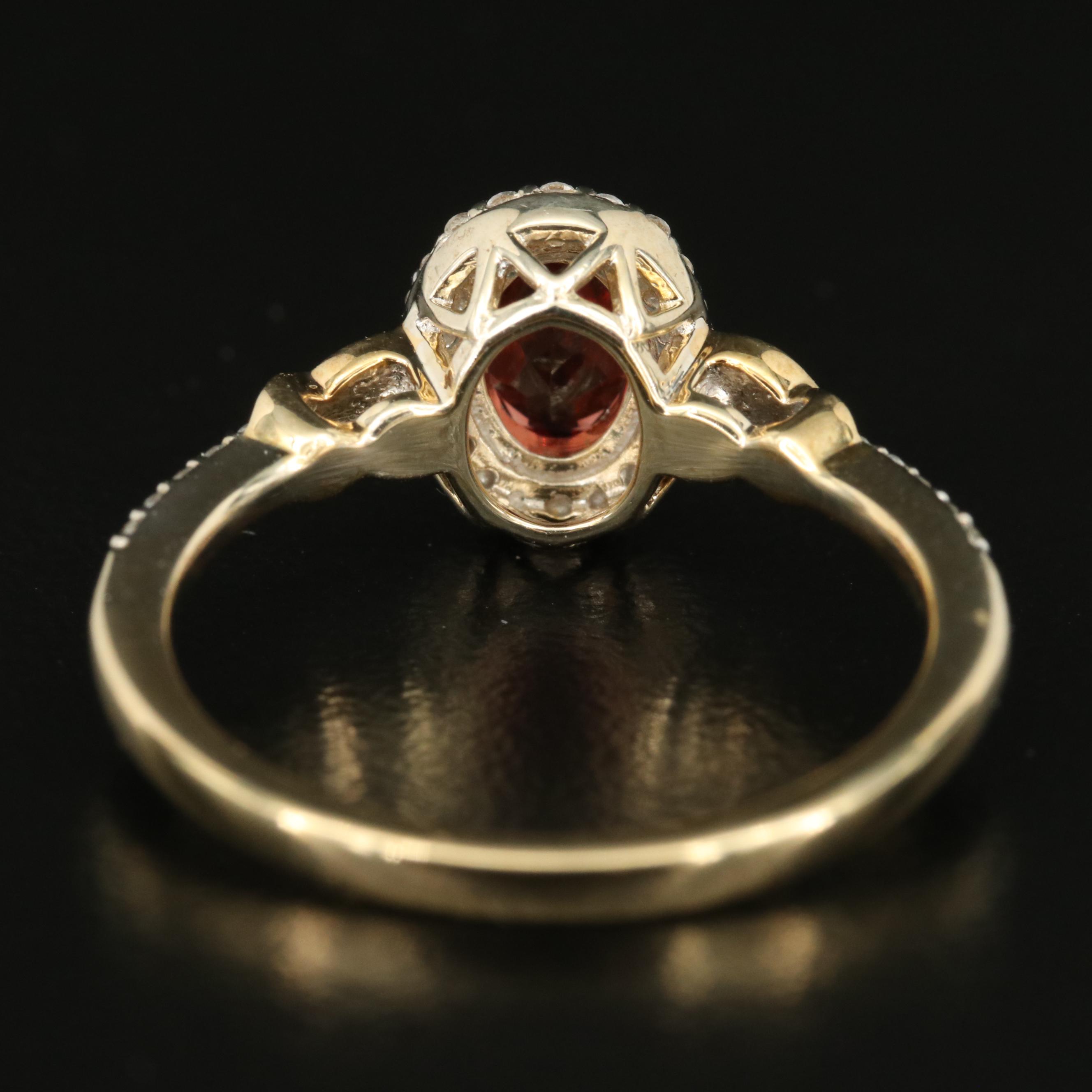 Sterling Garnet and White Sapphire Ring