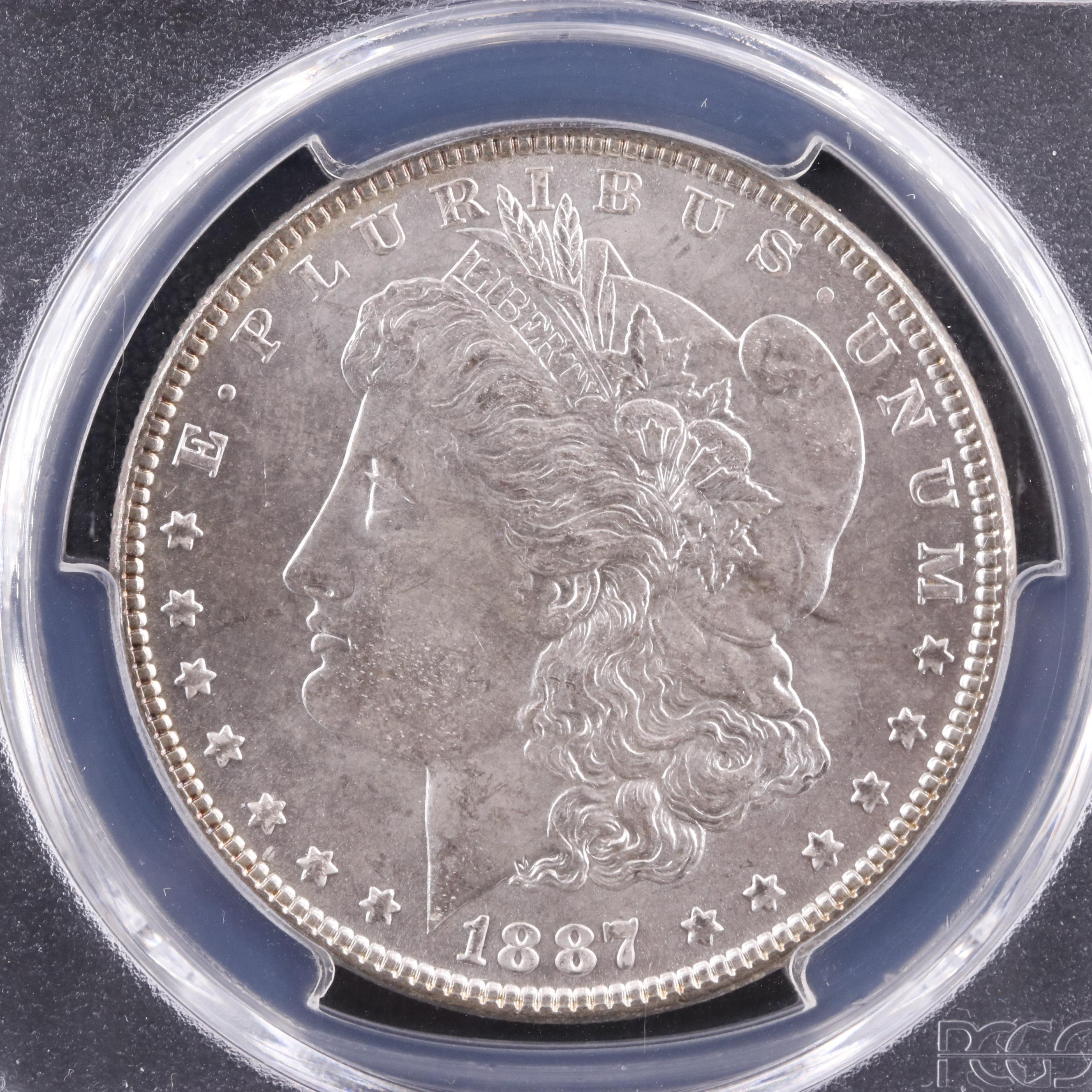 PCGS Graded MS64 1887 Morgan Silver Dollar