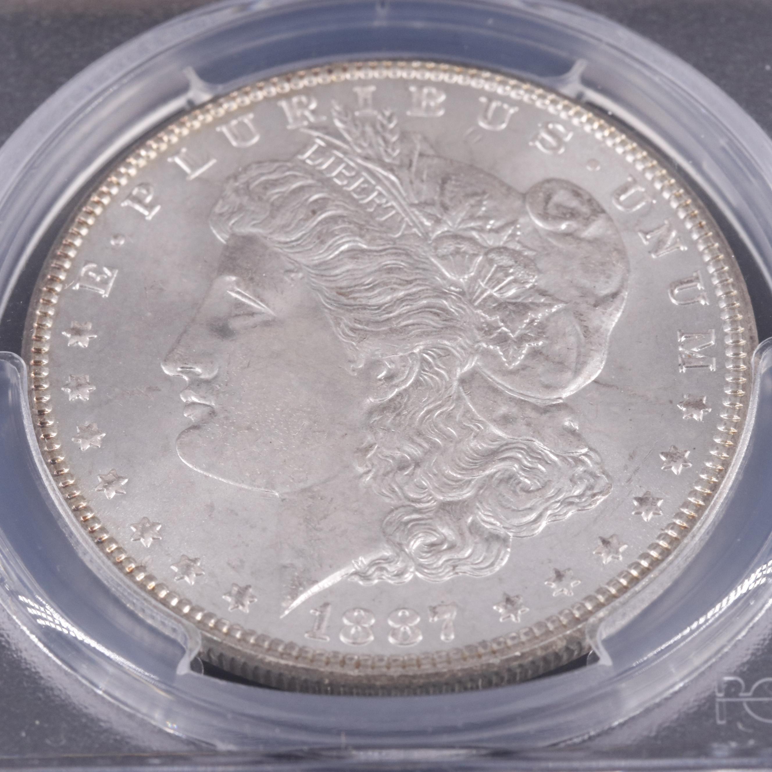 PCGS Graded MS64 1887 Morgan Silver Dollar