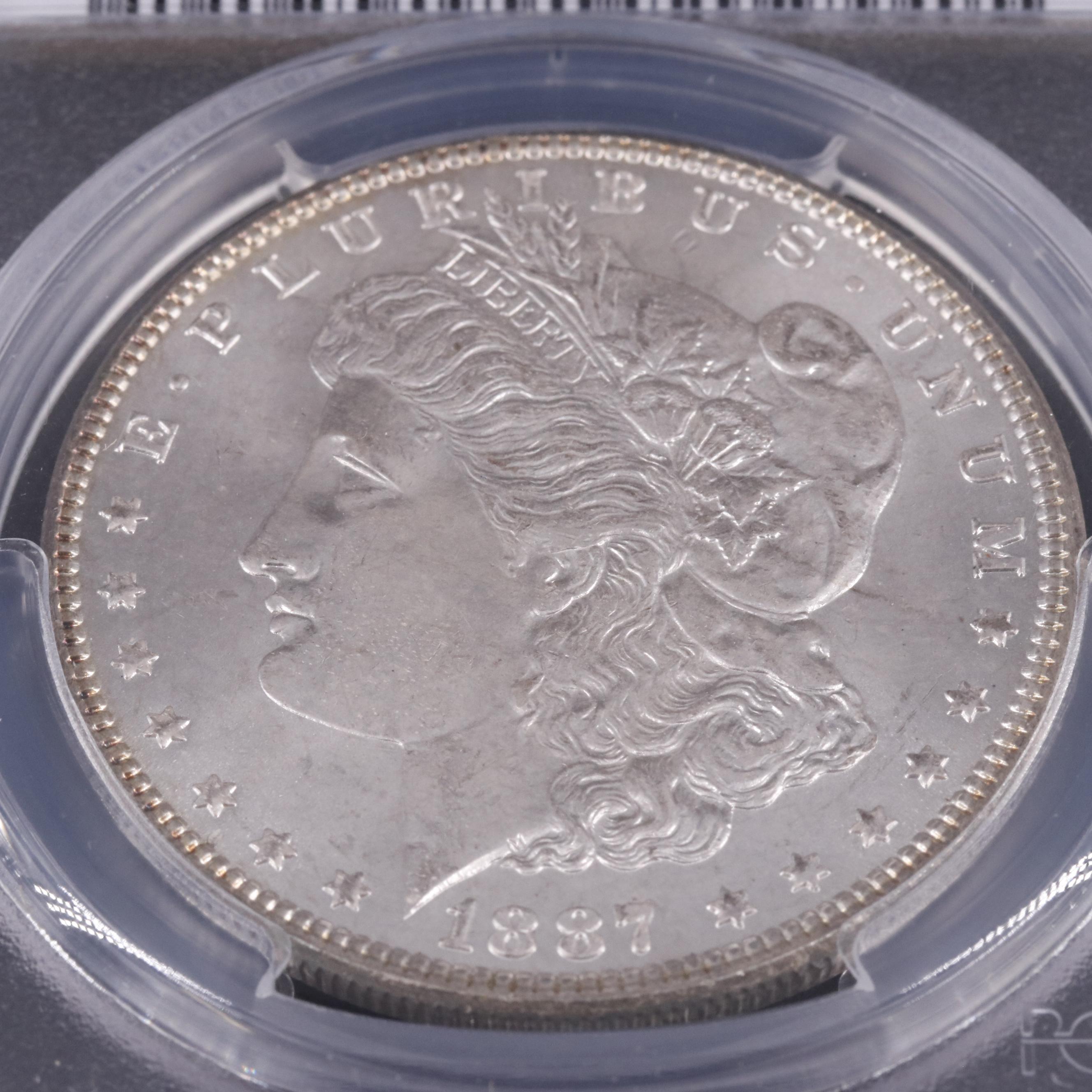PCGS Graded MS64 1887 Morgan Silver Dollar