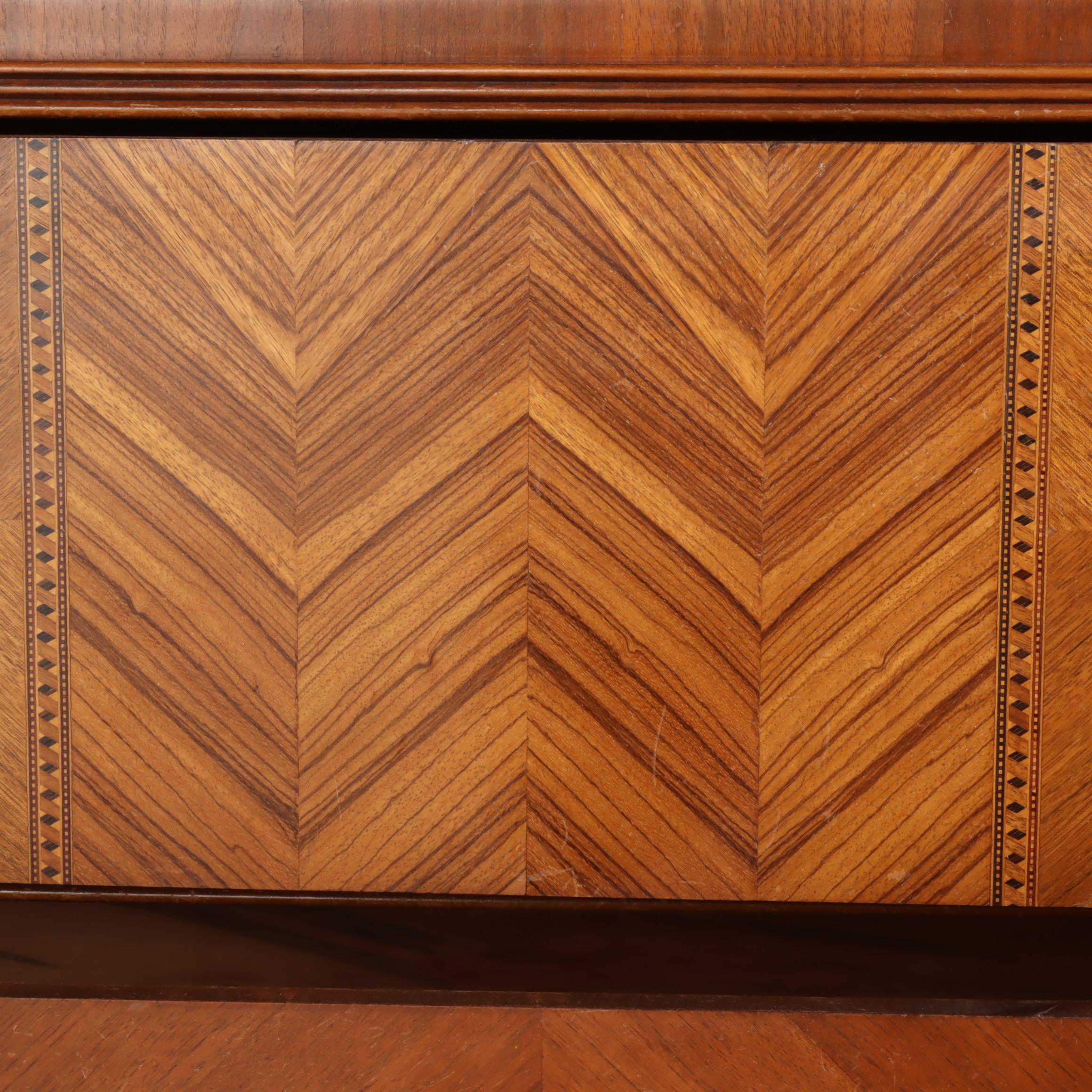 Art Deco Walnut Waterfall Veneer Chest of Drawers, 1930s