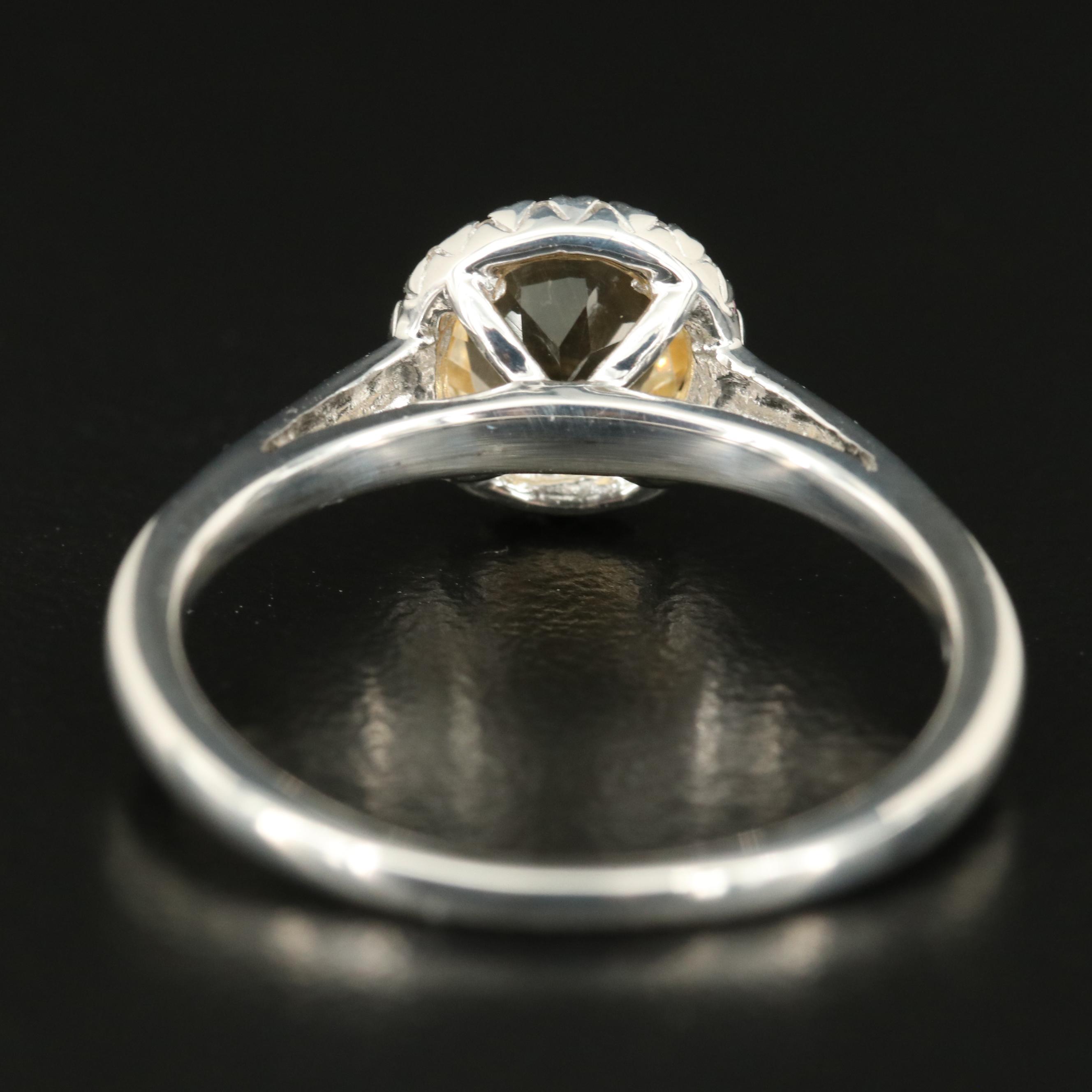 Sterling Citrine and White Sapphire Ring