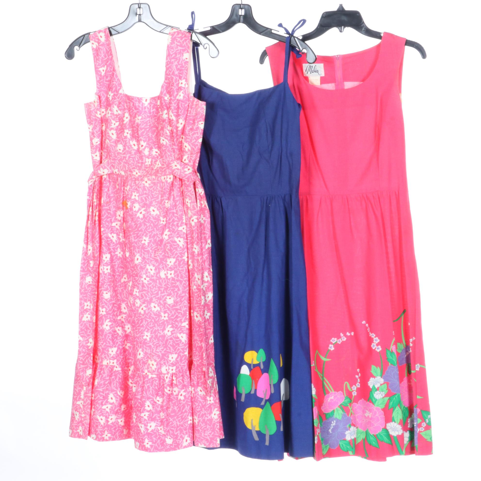 Tori Richard and Malia Summer Dresses in Floral and Other Printed Designs