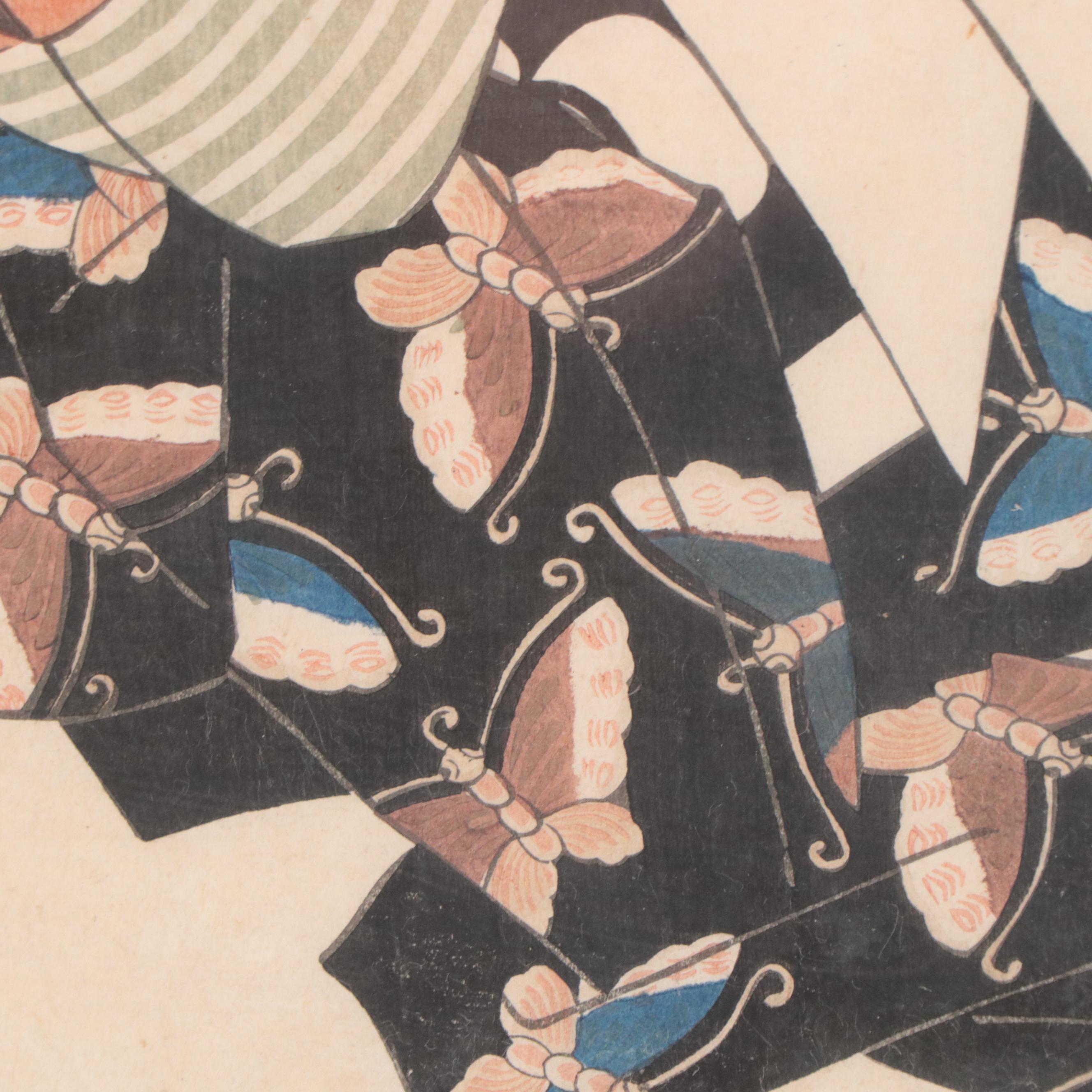 Utagawa Kunisada Woodblock "Ichikawa Ebizō as Soga Gora Tokimune," 1840