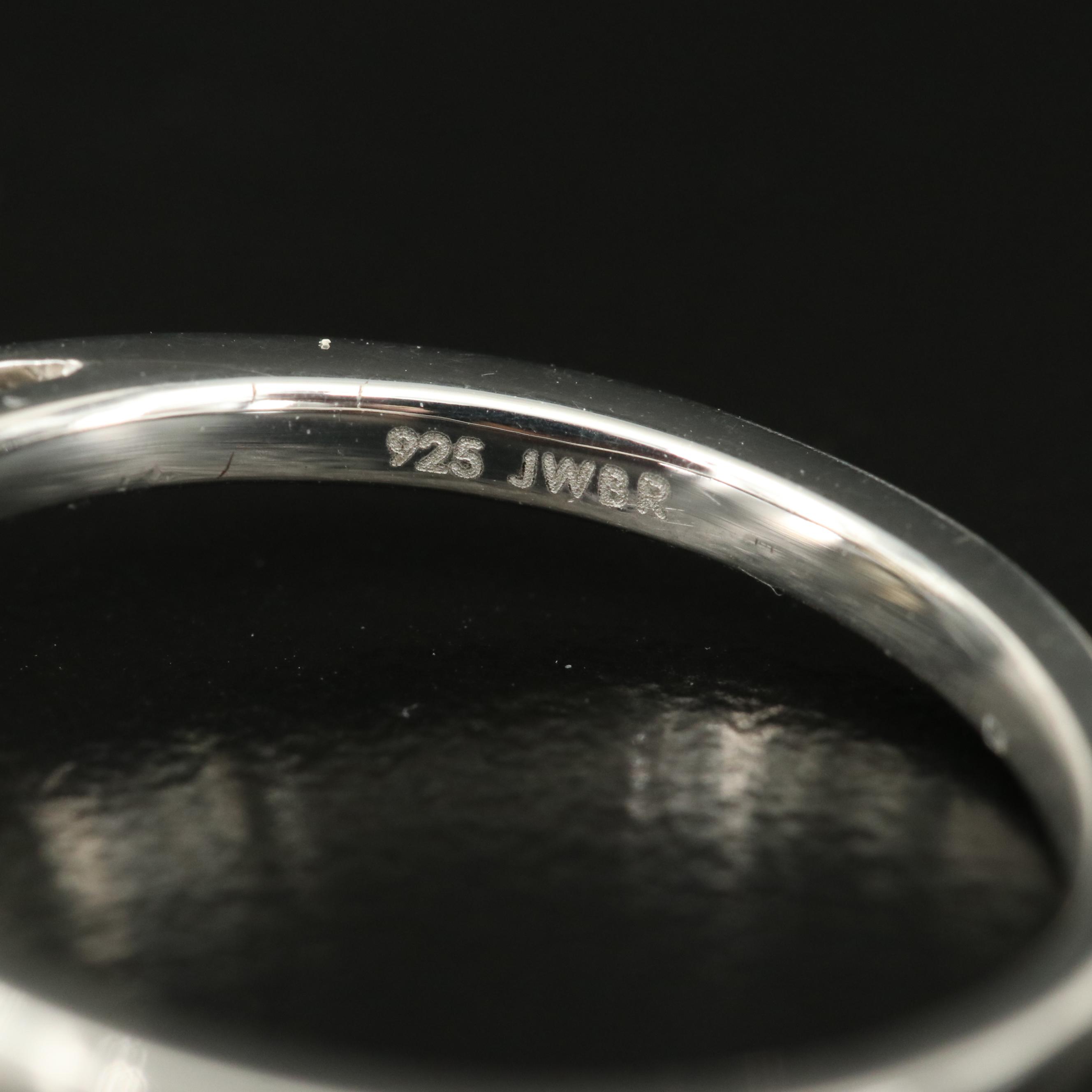 Sterling Citrine and White Sapphire Ring