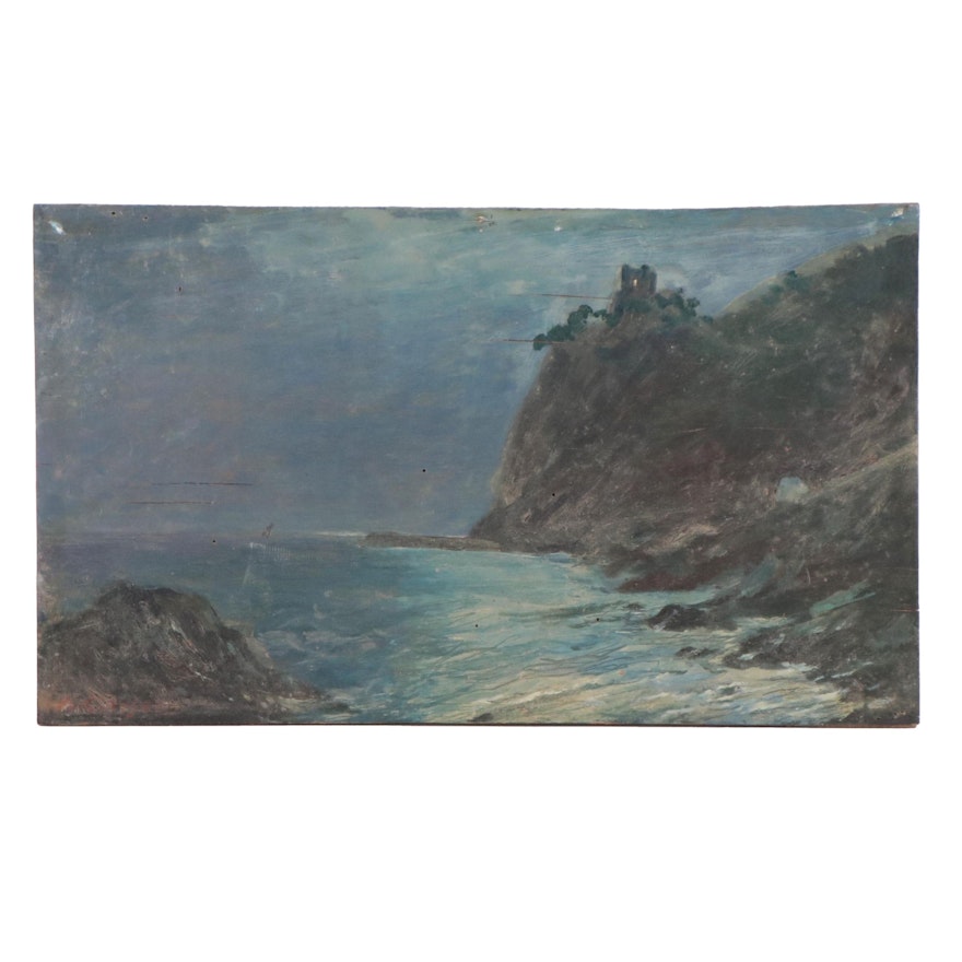 Oil Painting of Coastal Scene