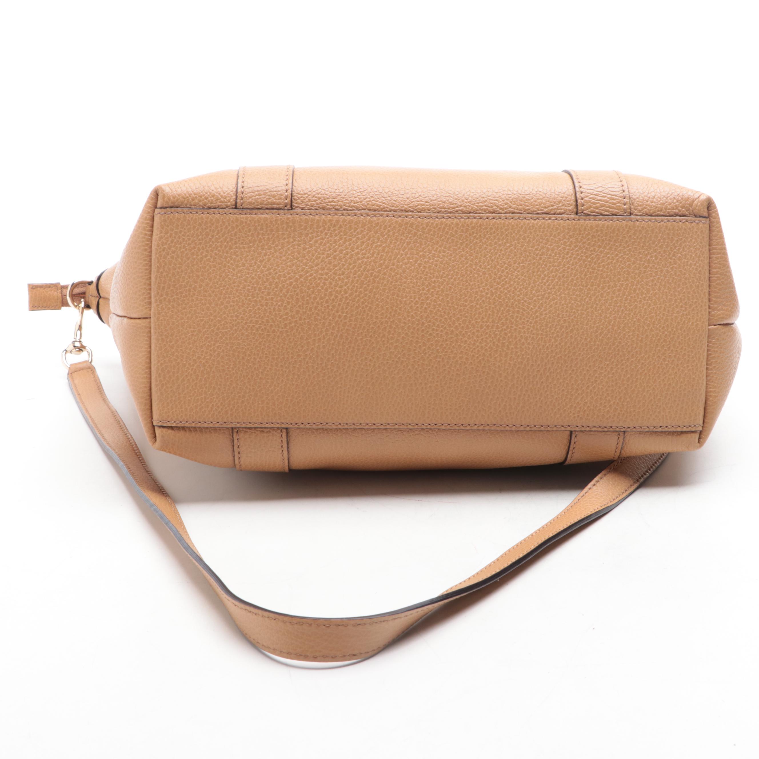 Gucci Bamboo Two-Way Tote Bag in Grained Leather