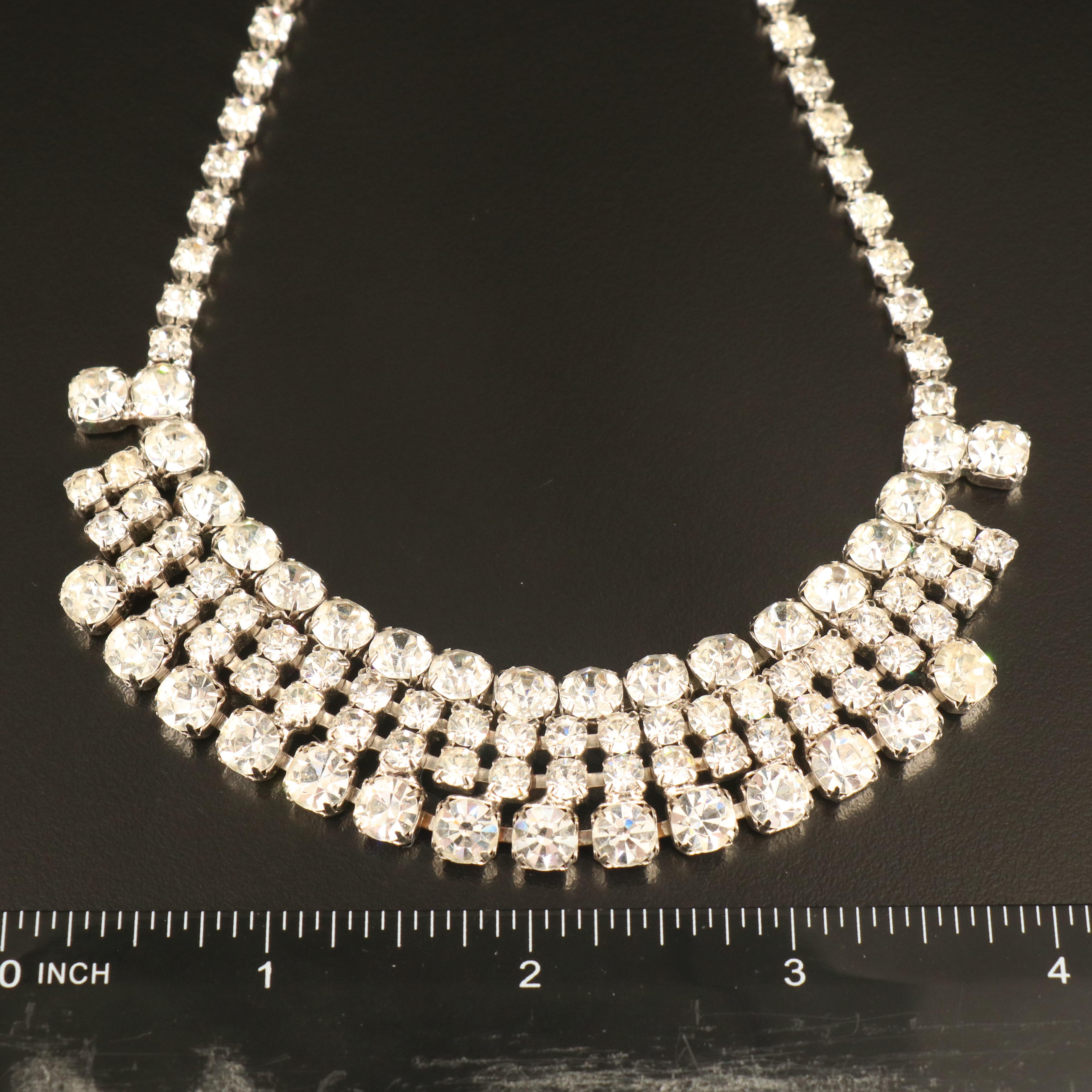 Rhinestone Jewelry Collection Including Sterling