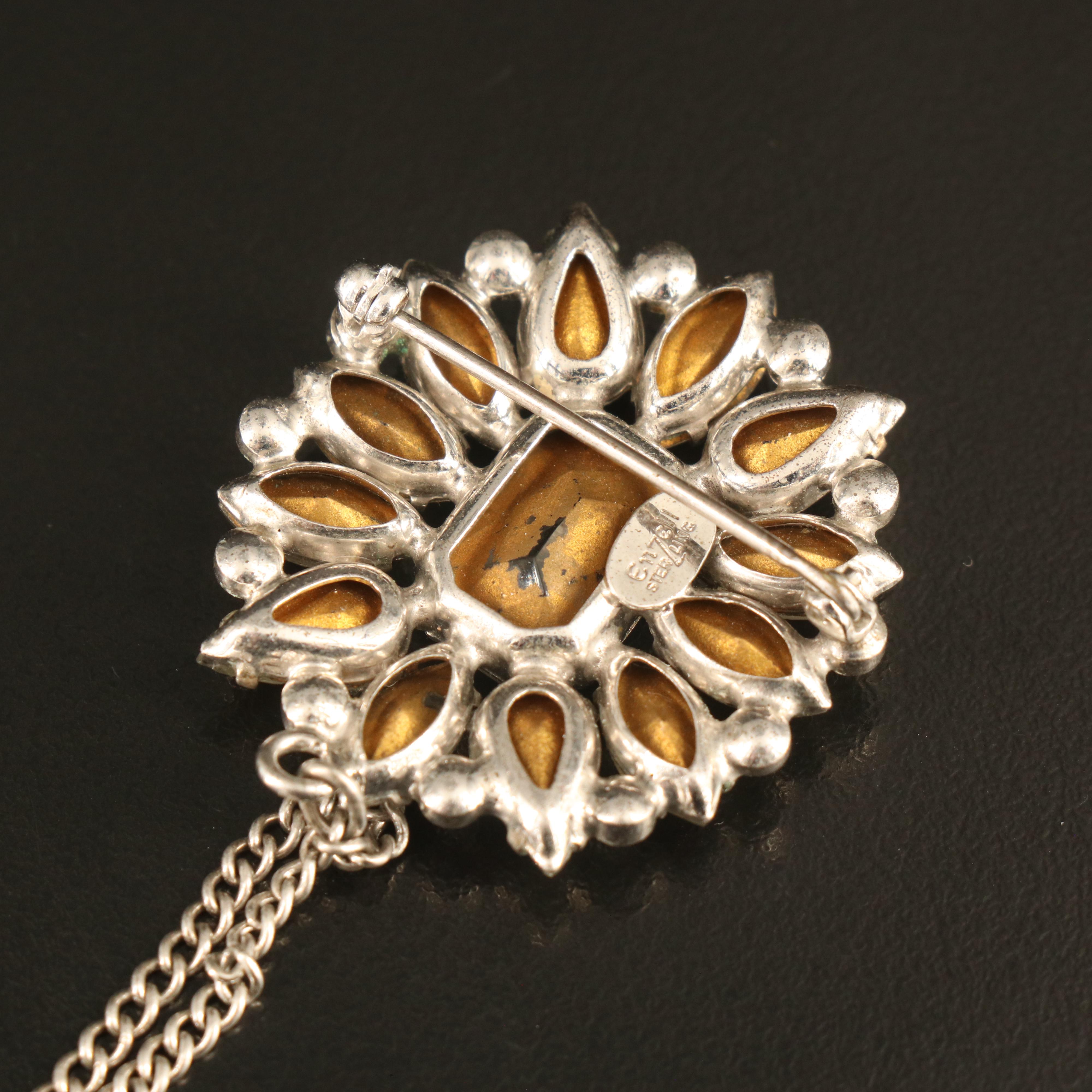 Rhinestone Jewelry Collection Including Sterling