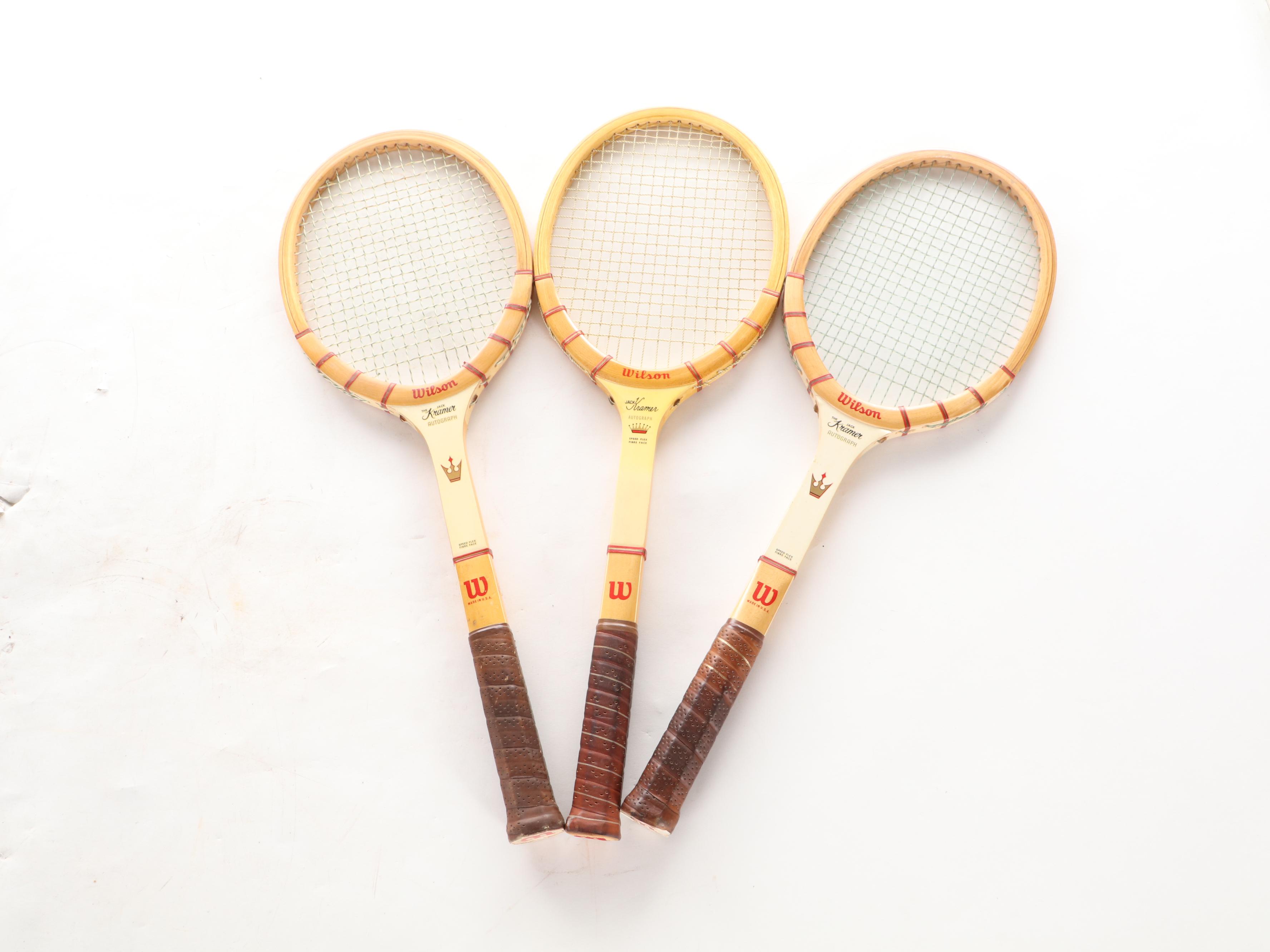 Wilson The Jack Kramer Autograph Wood Tennis Rackets, 1960s