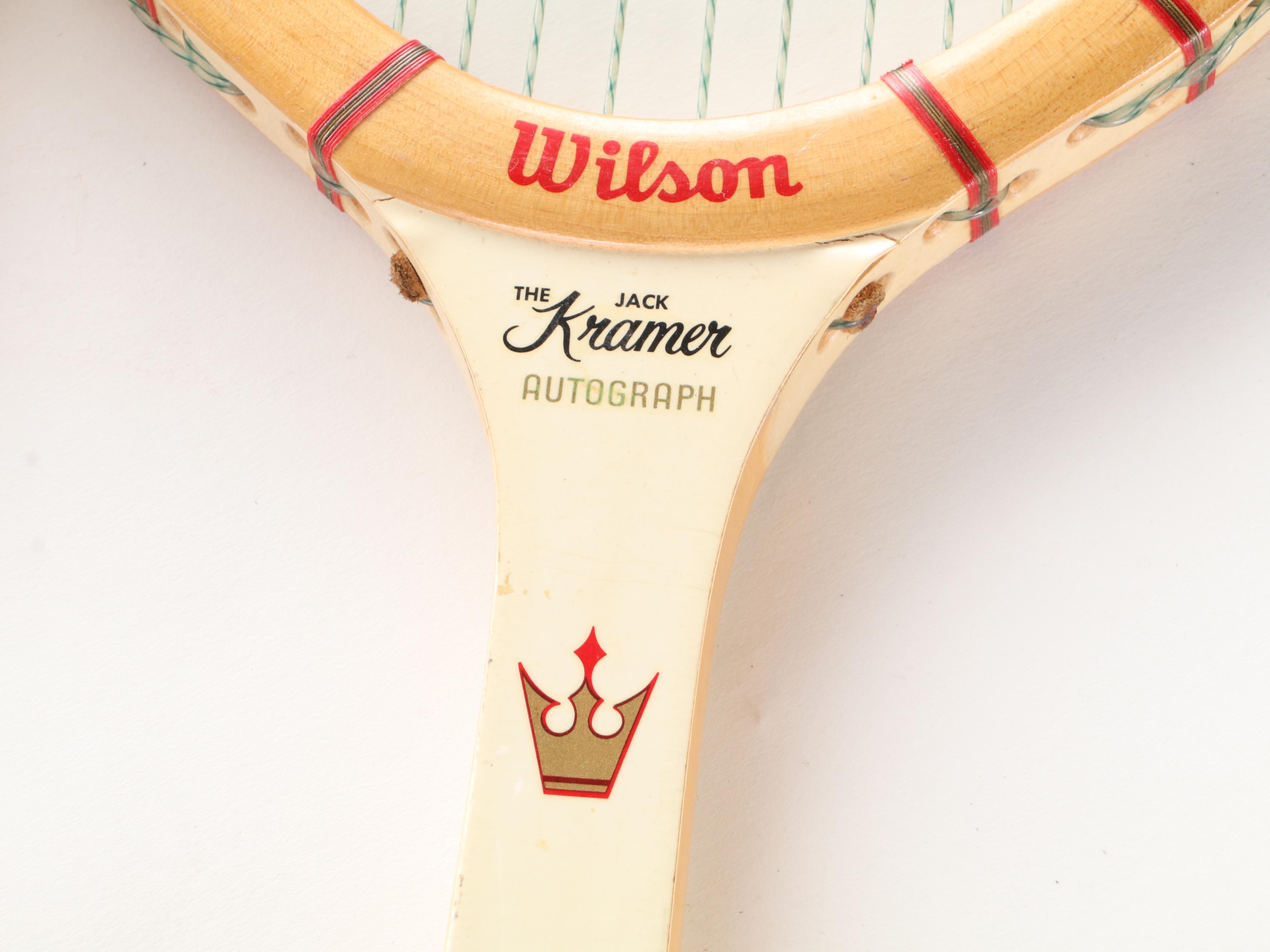 Wilson The Jack Kramer Autograph Wood Tennis Rackets, 1960s