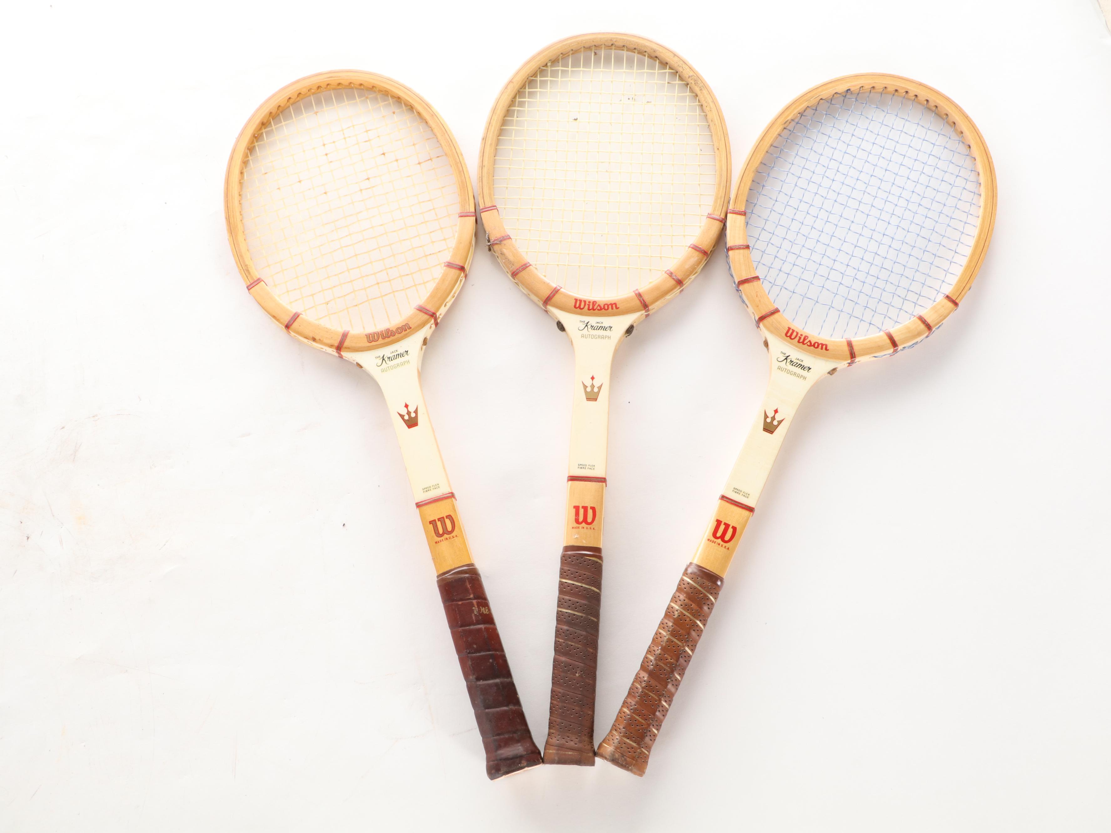 Wilson The Jack Kramer Autograph Wood Tennis Rackets, 1960s