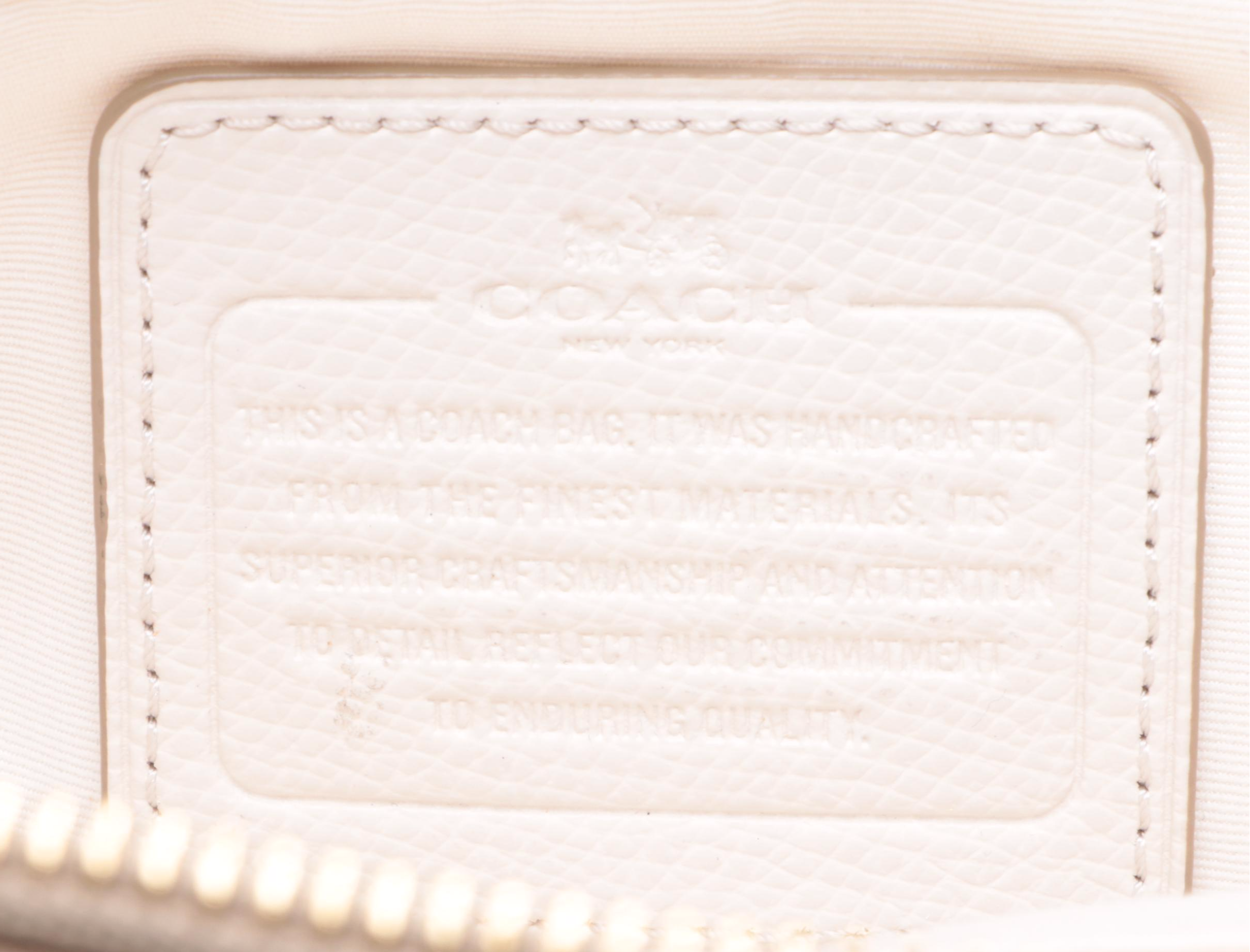 Coach Cora Domed Satchel F33904 in Signature Coated Canvas and Leather