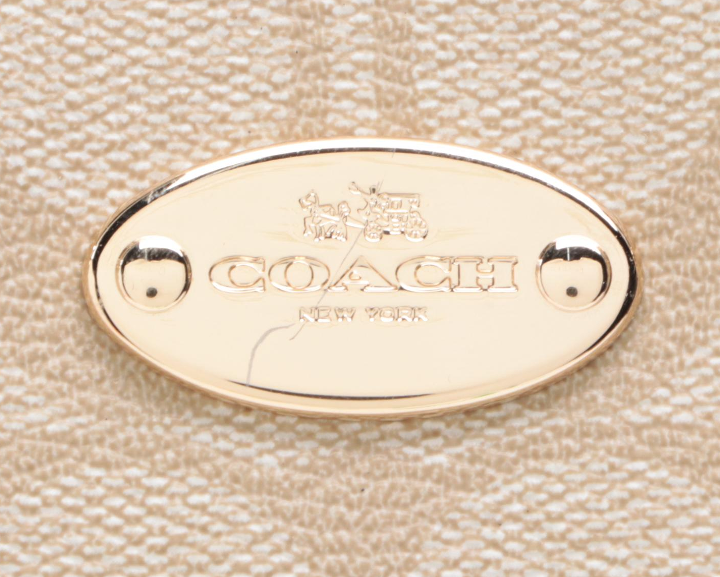 Coach Cora Domed Satchel F33904 in Signature Coated Canvas and Leather