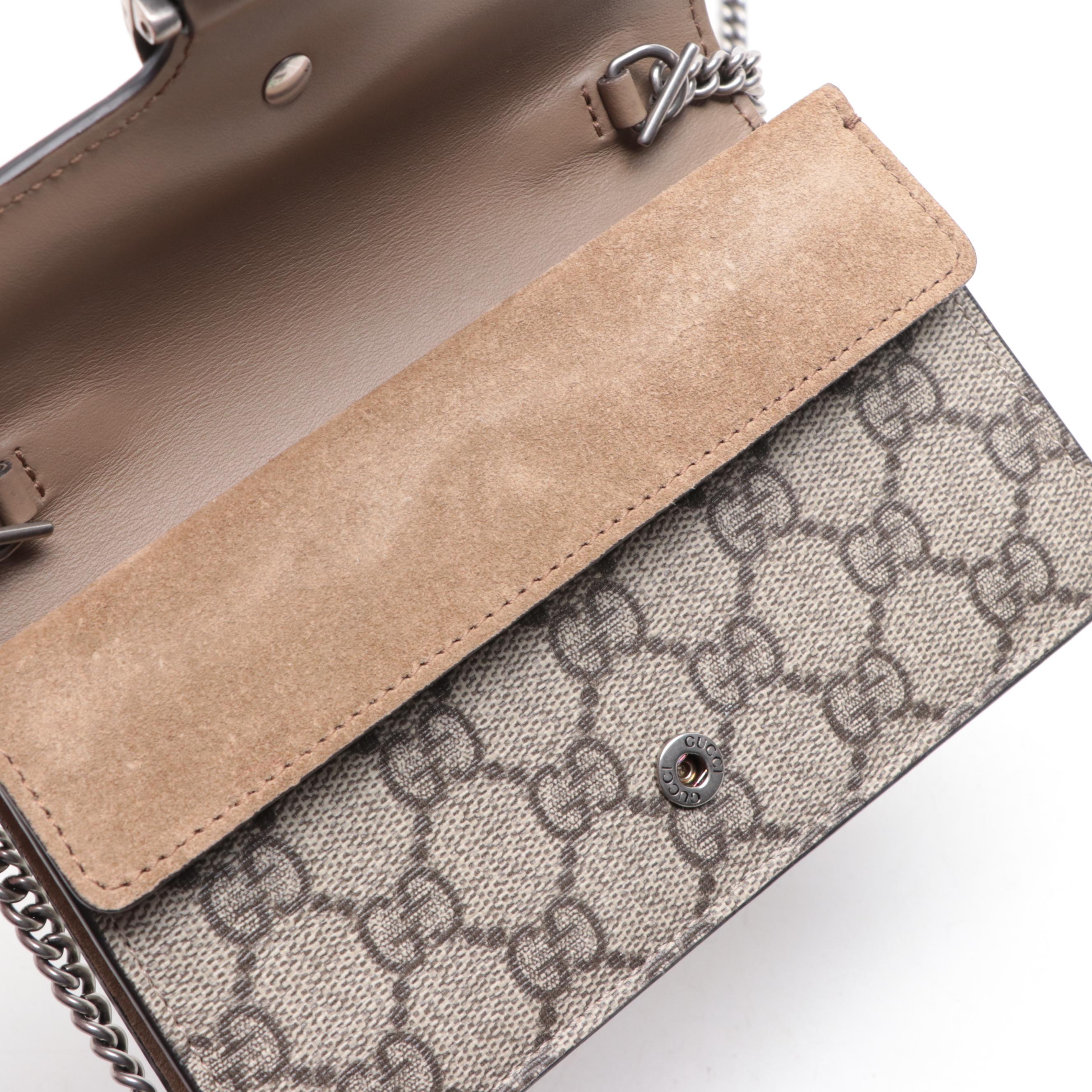 Gucci Dionysus Super Mini Bag in GG Supreme Canvas