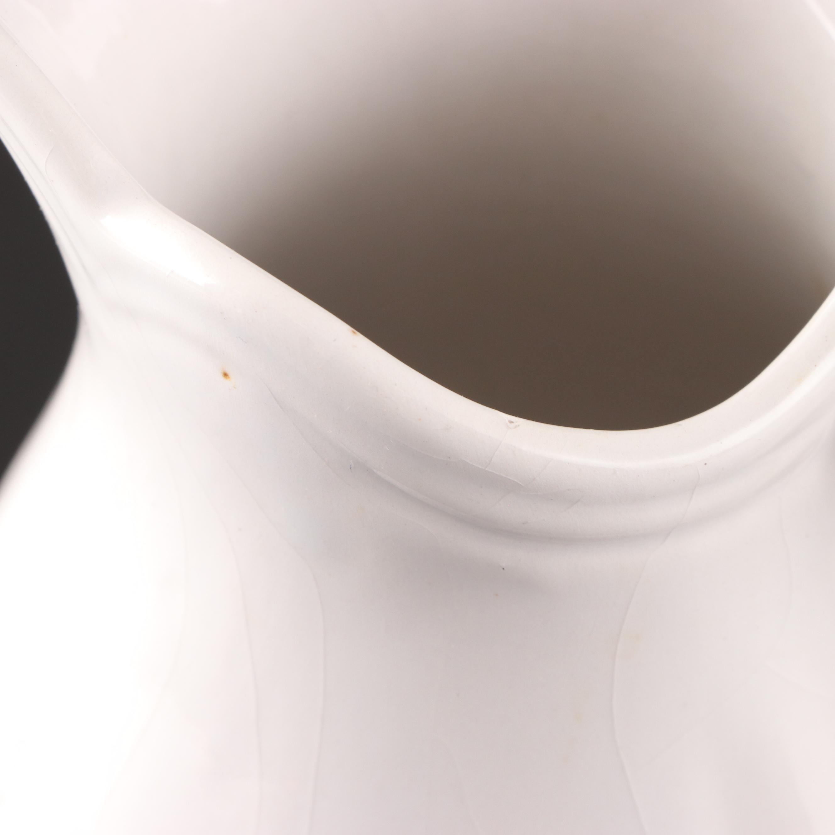 Royal Worcester Porcelain Quiche Pans with Other White Earthenware Tableware