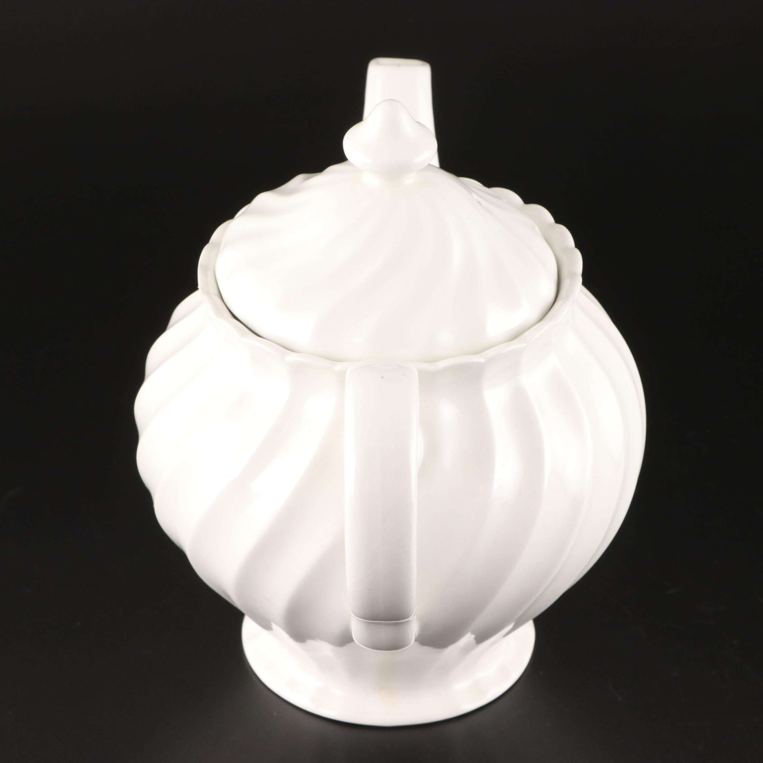 Royal Worcester Porcelain Quiche Pans with Other White Earthenware Tableware