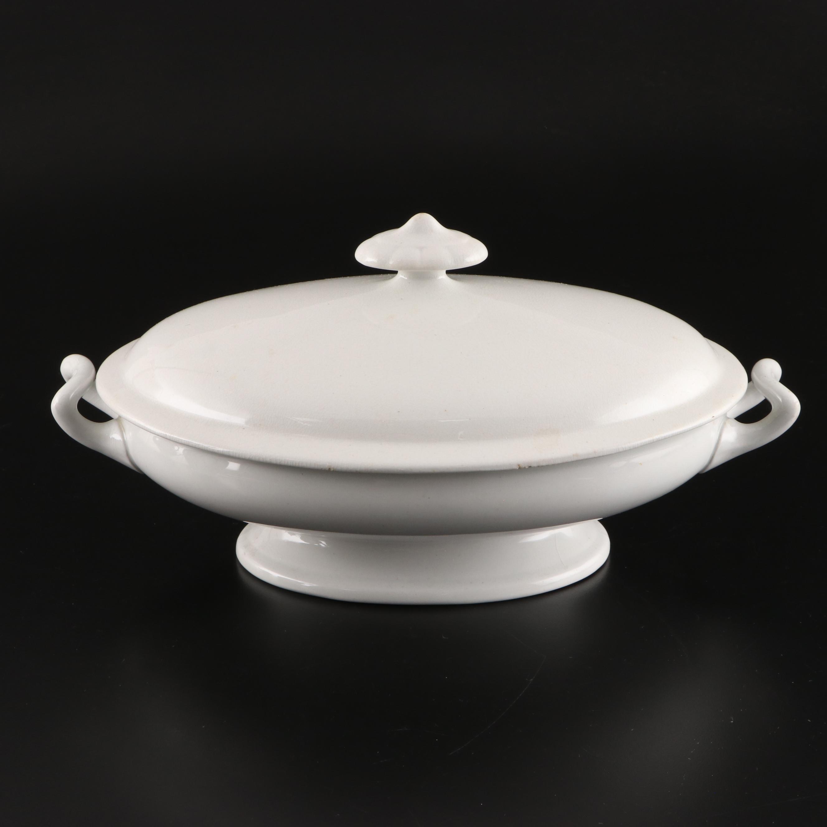 Royal Worcester Porcelain Quiche Pans with Other White Earthenware Tableware