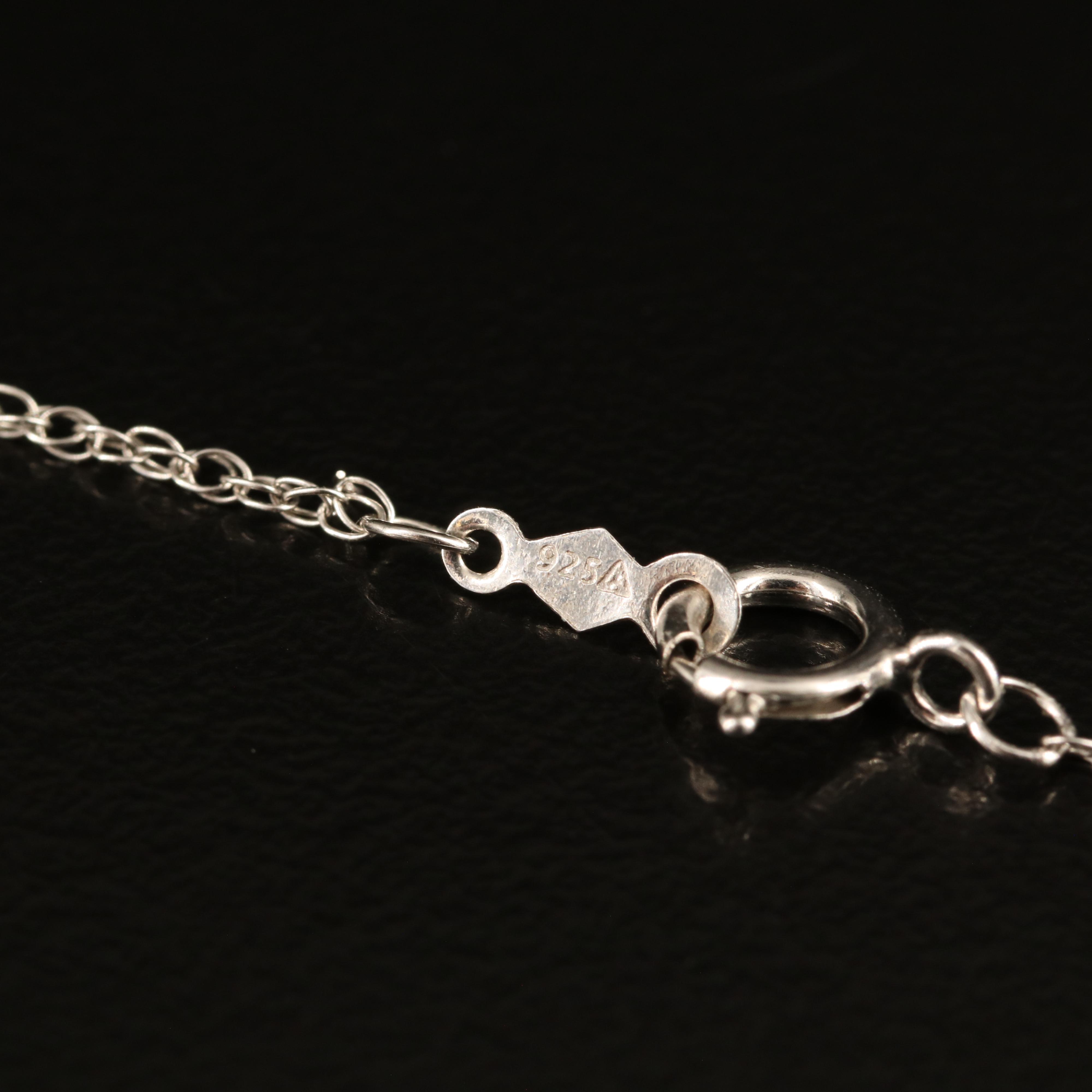 Sterling Amethyst and White Sapphire Pendant Necklace