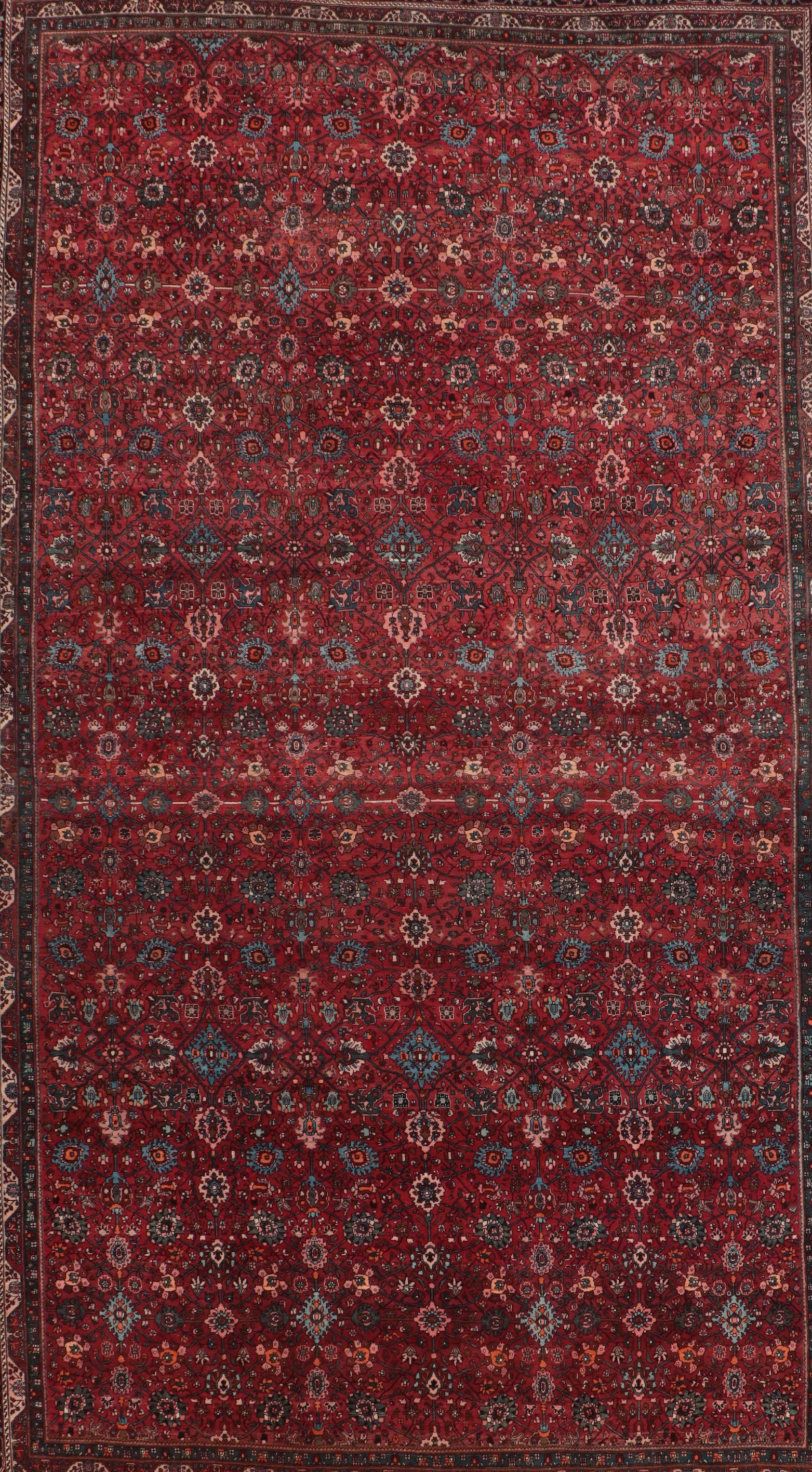 11'4 x 18'7 Hand-Knotted Persian Bijar Room Sized Rug
