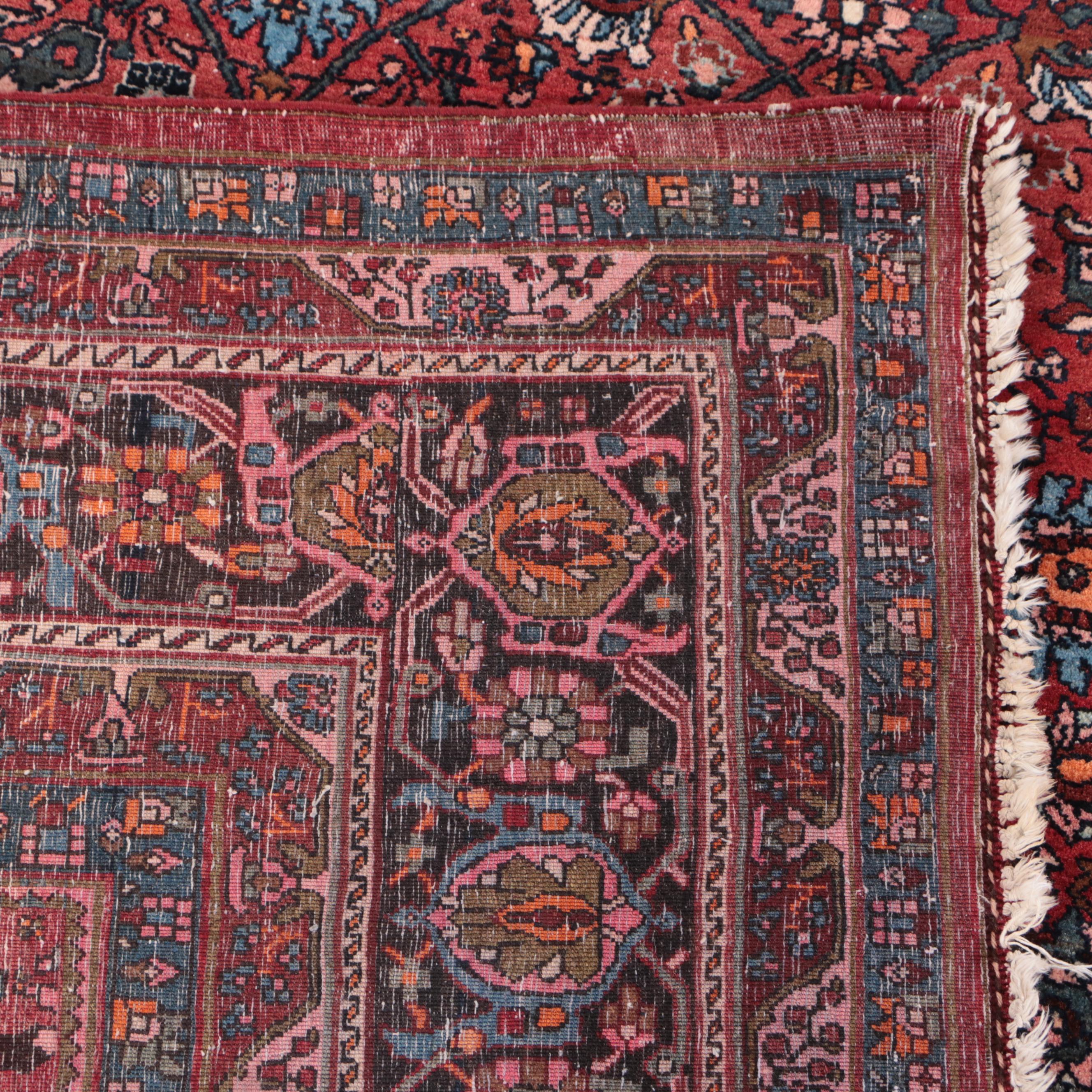 11'4 x 18'7 Hand-Knotted Persian Bijar Room Sized Rug