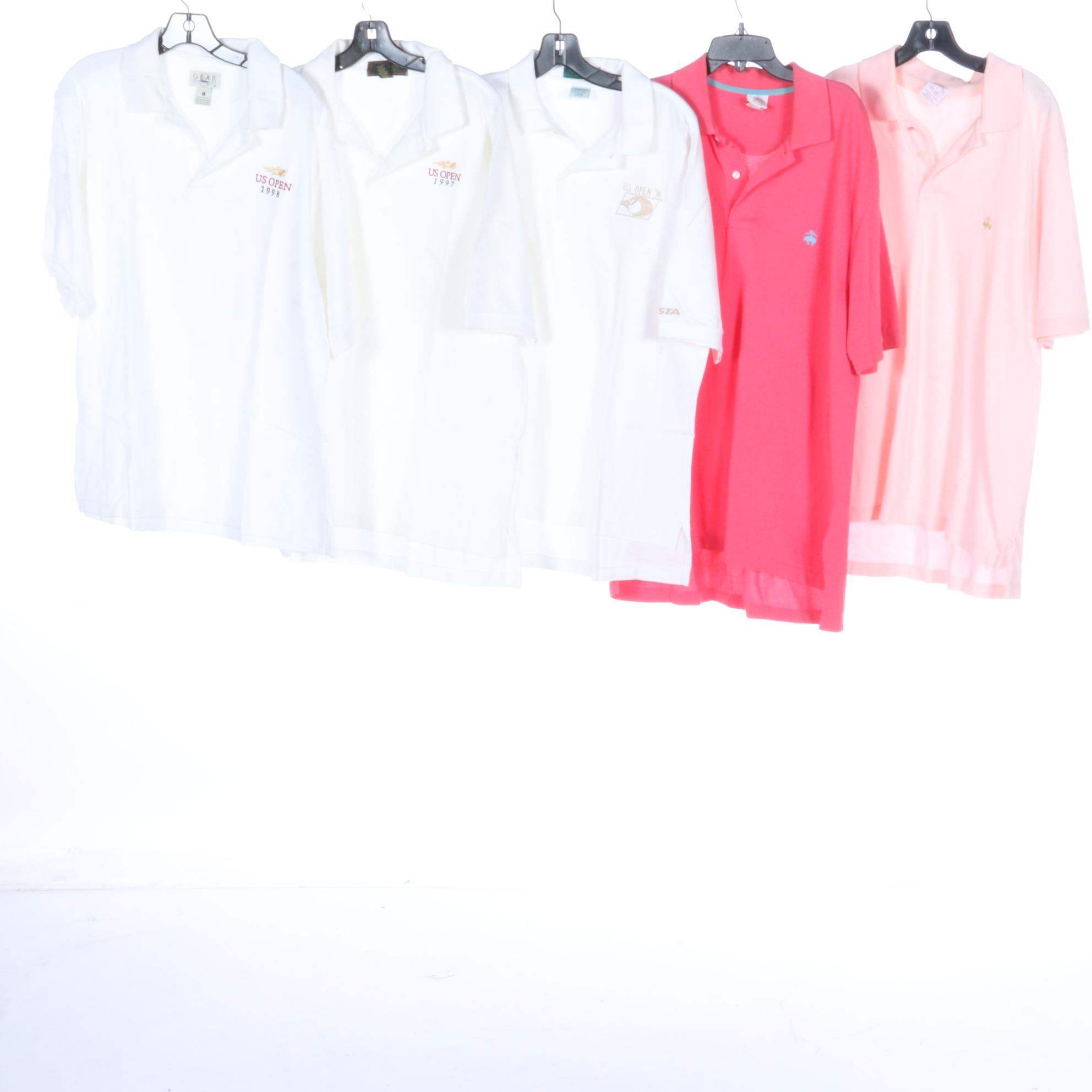 Men's US Open Logo and Brooks Brothers Cotton Polo Shirts