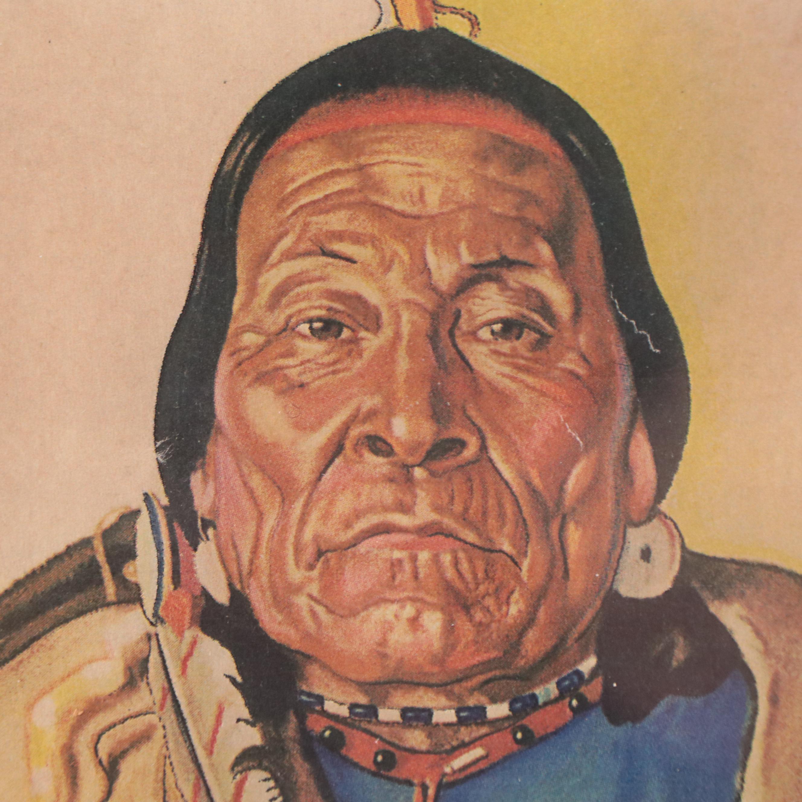 Offset Lithographs After Winold Reiss Portraits of Blackfeet Native Americans