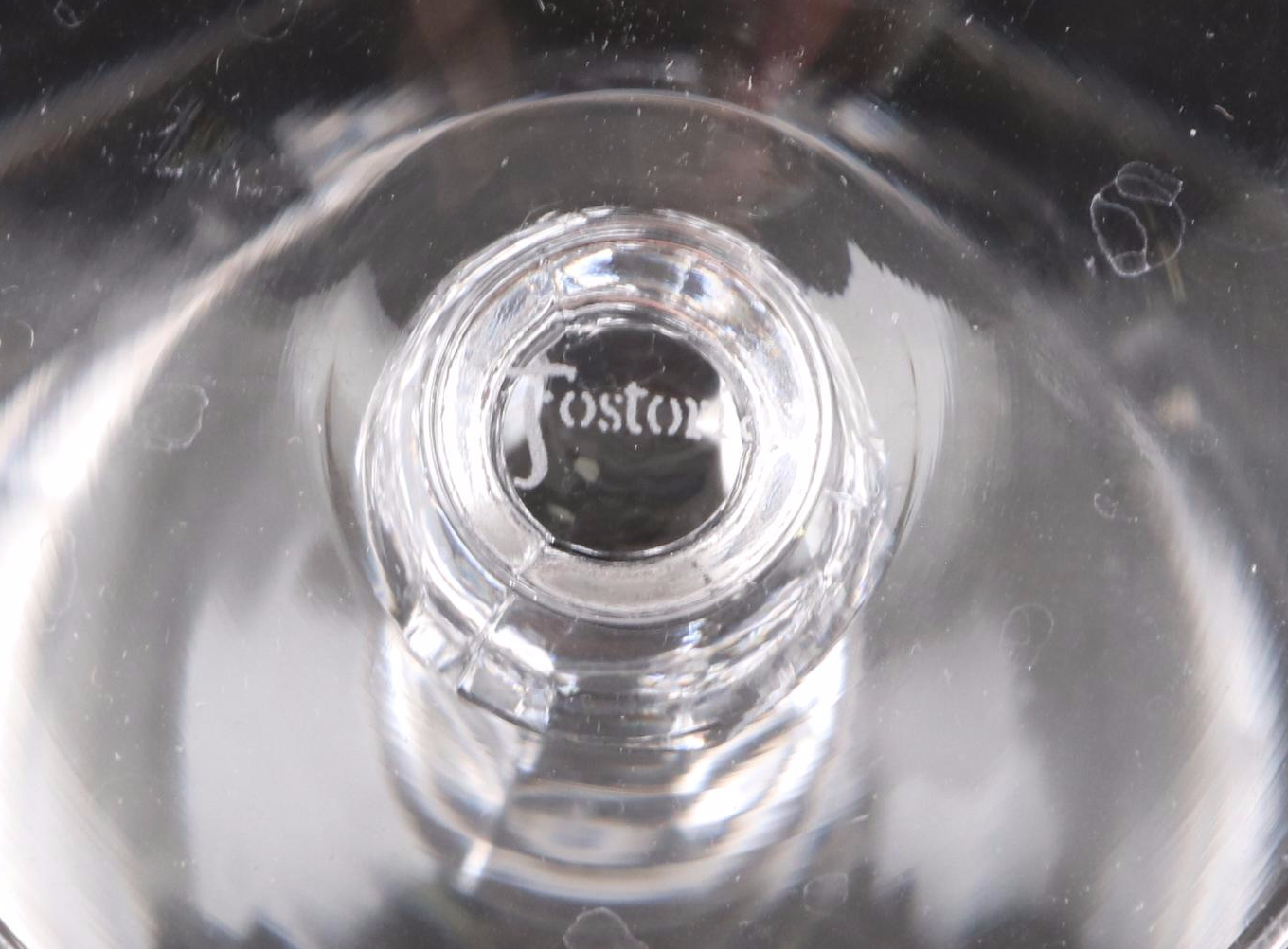 Fostoria "Georgian" Clear Glass Clarets and Wine Glasses, 1961-1982