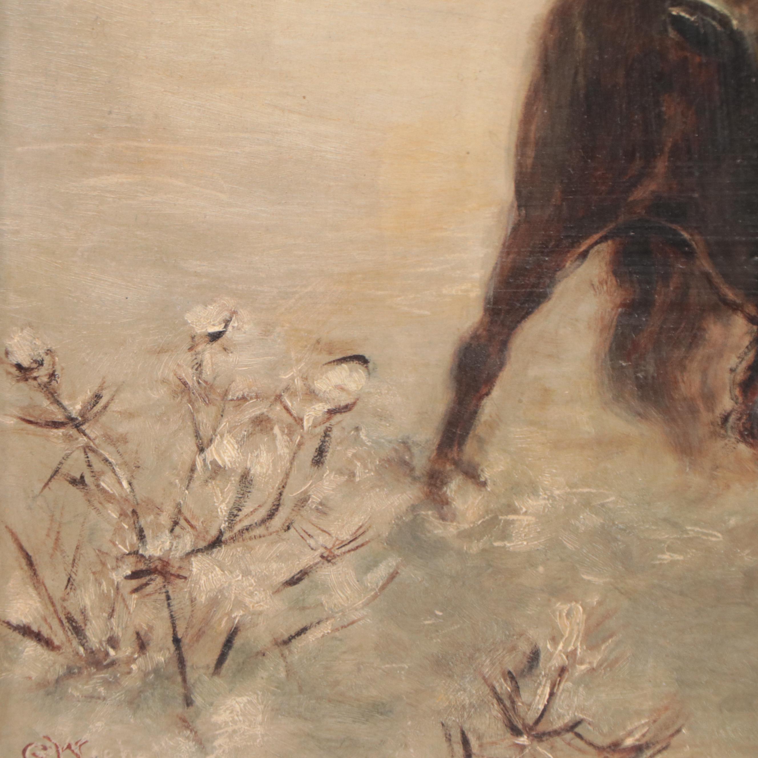 Oil Painting After Frank Paul Sauerwein "Winter Colorado," Late 19th Century