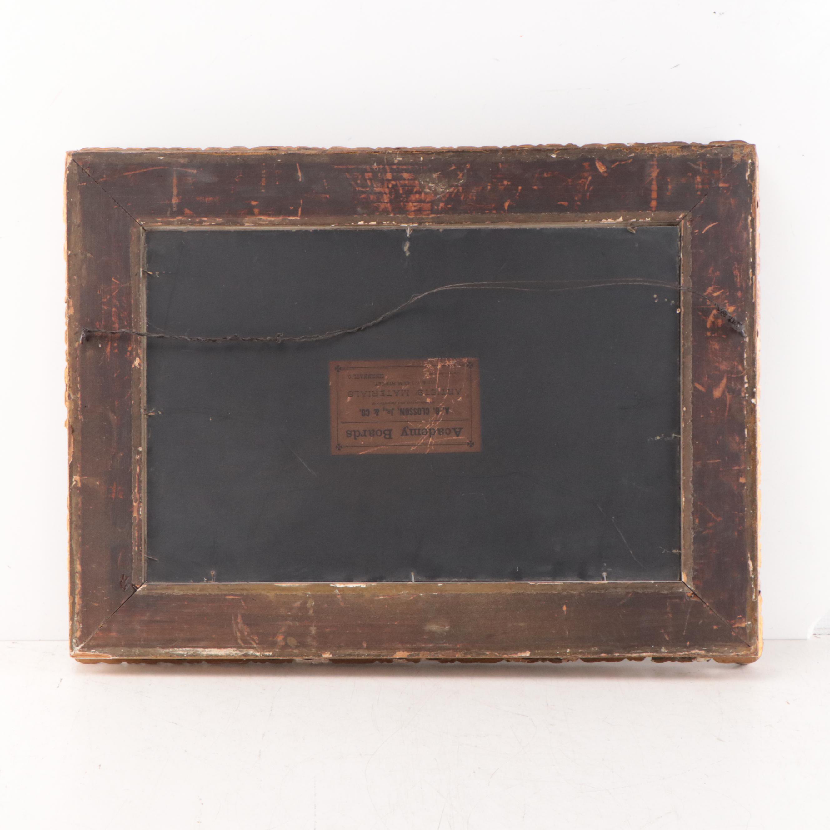 Oil Painting After Frank Paul Sauerwein "Winter Colorado," Late 19th Century