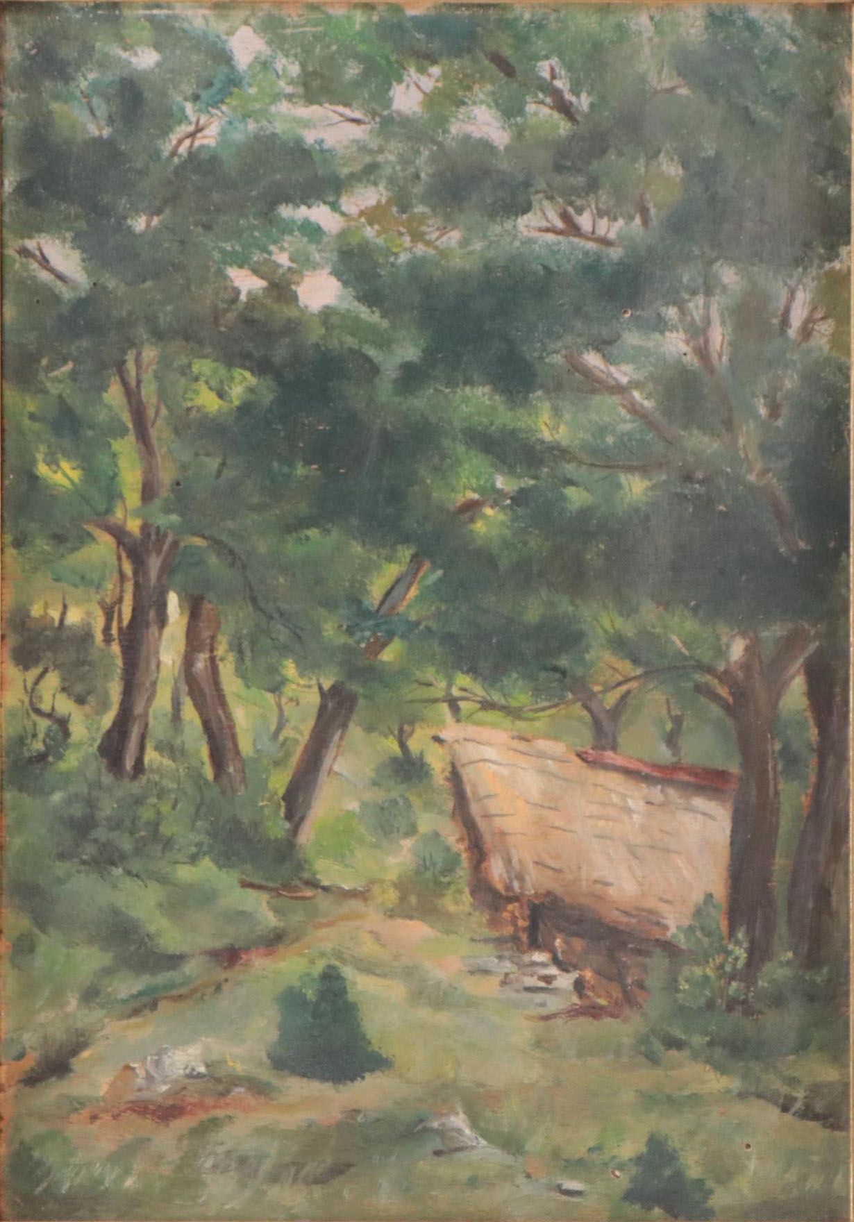 Oil Painting of Verdant Landscape