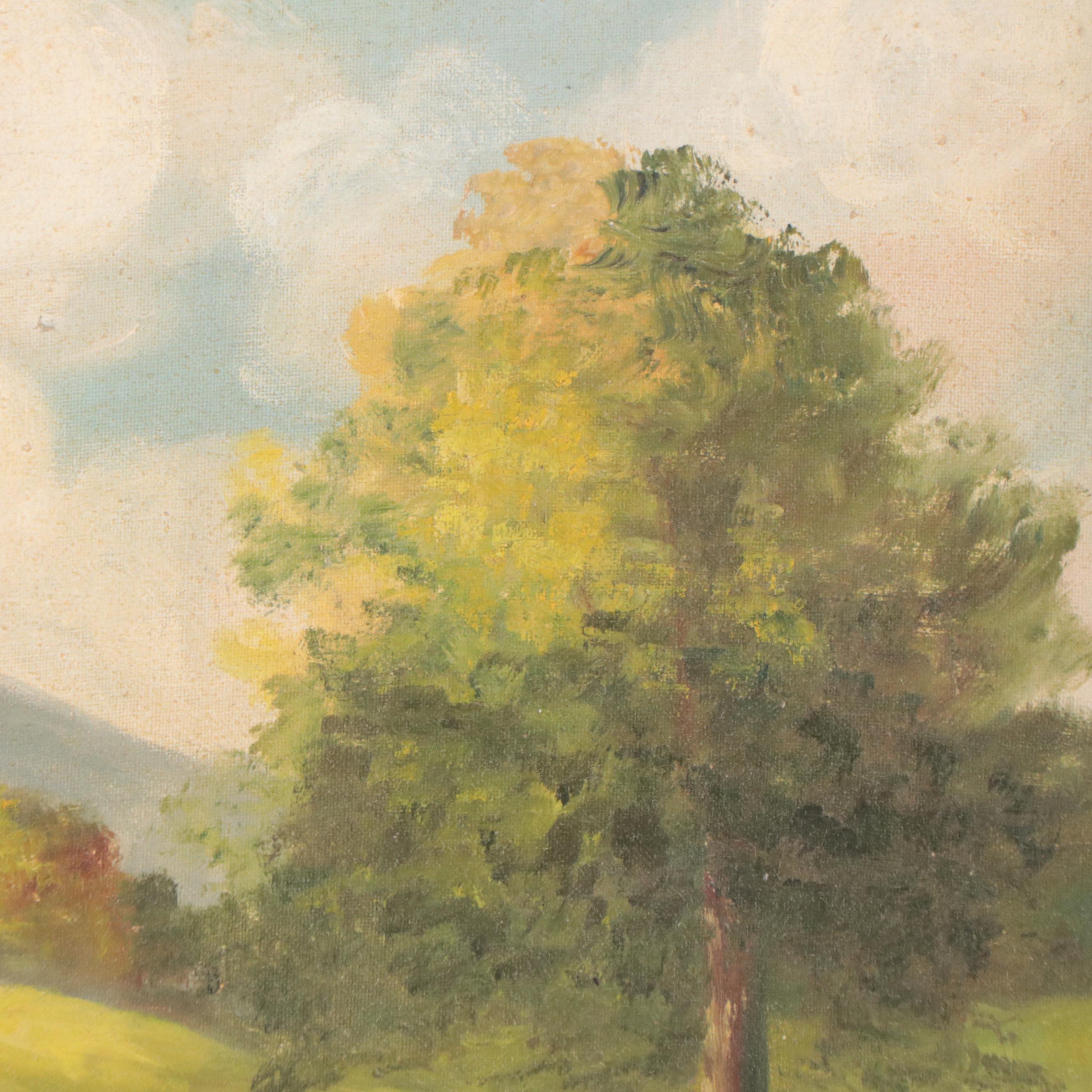 Landscape Oil Painting, Mid to Late 20th Century