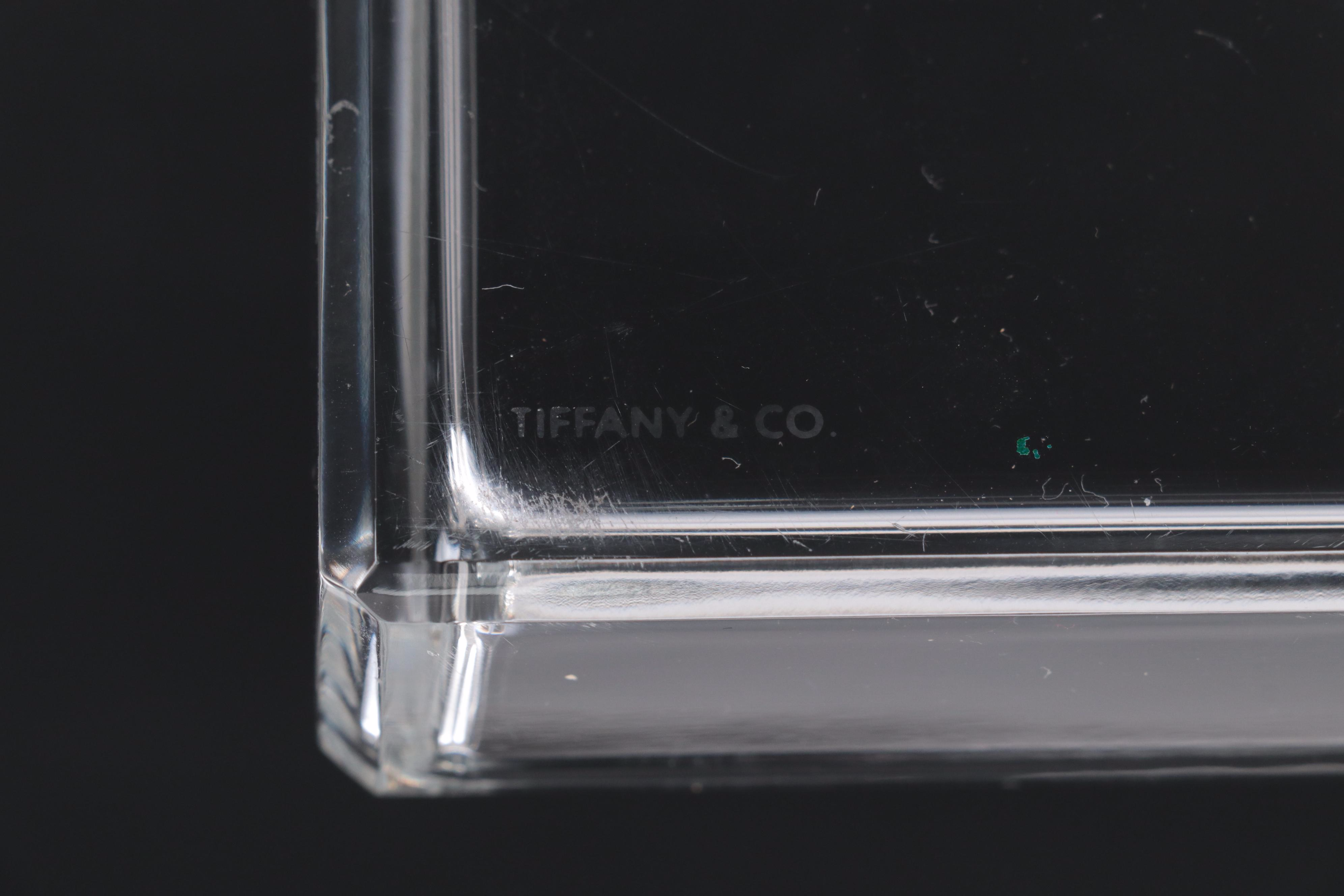 Val St. Lambert Etched Crystal Presentation Box from Tiffany Exhibit