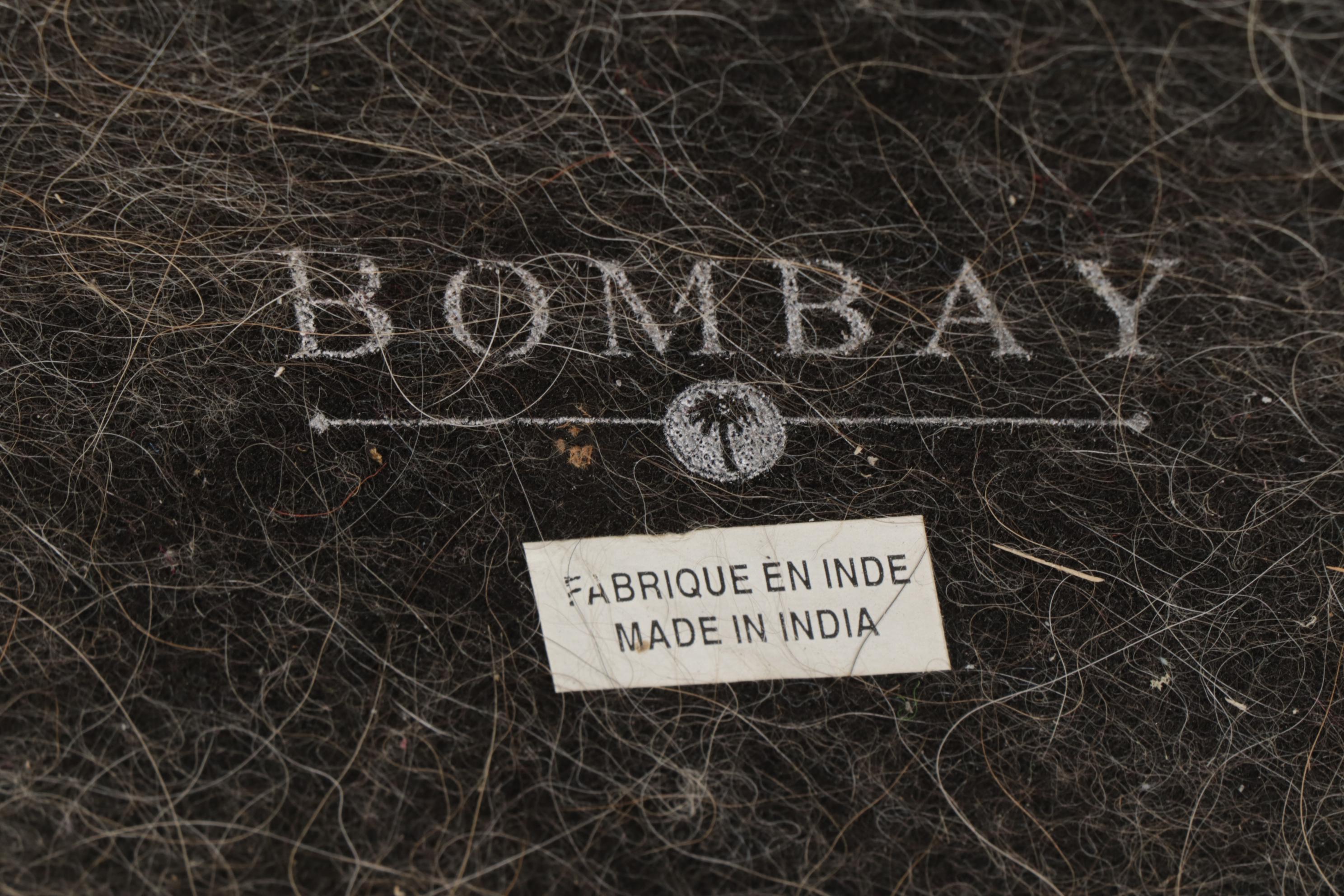 Blue and White Ceramic Umbrella Stand, Bombay Jardiniere, Metal Horses Figurine