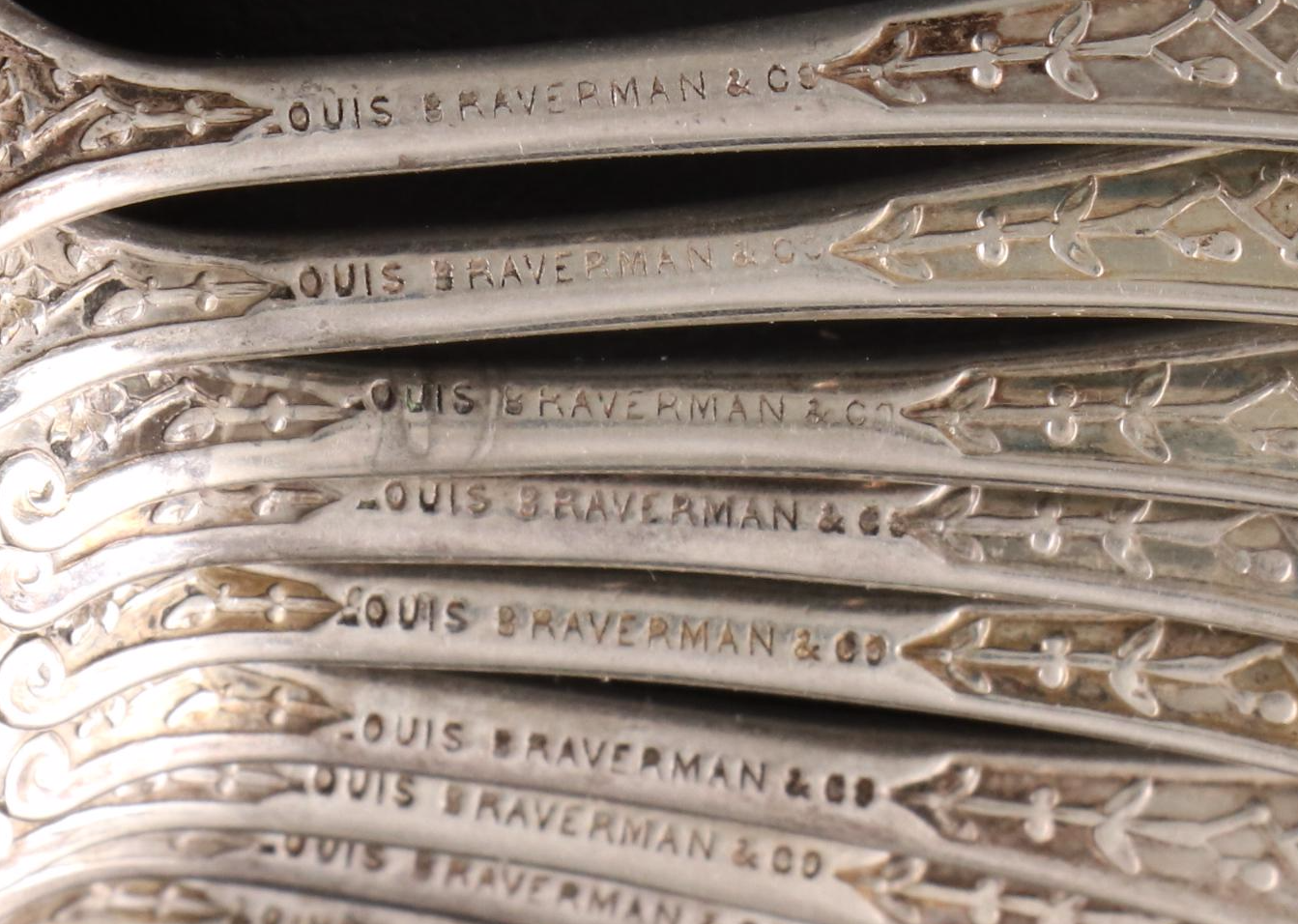 Louis Braverman & Co Sterling Silver Teaspoon, Late 19th/ Early 20th Century