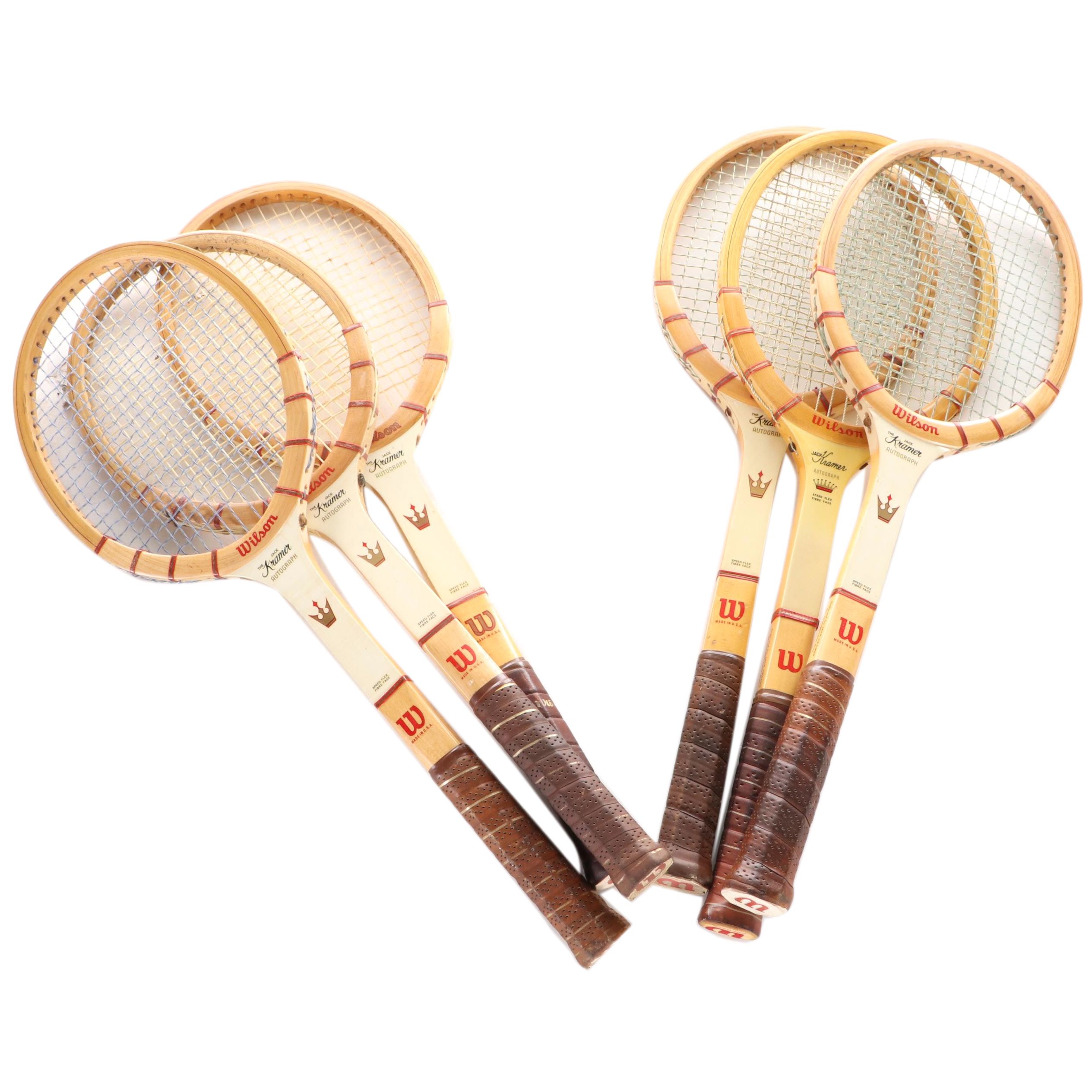 Wilson The Jack Kramer Autograph Wood Tennis Rackets, 1960s
