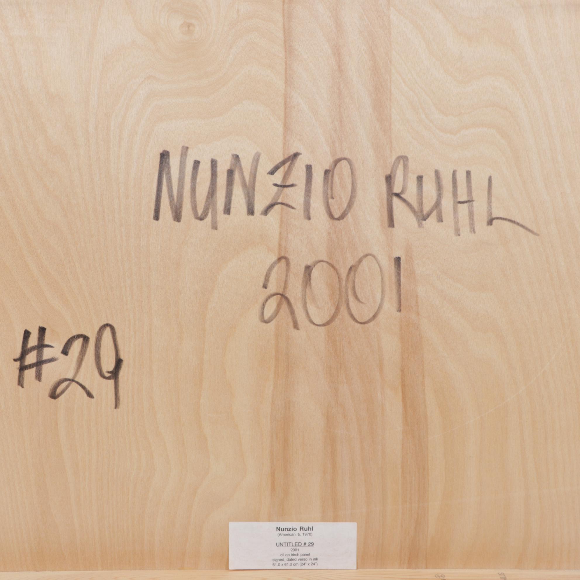 Nunzio Ruhl Oil Paintings "Untitled #27" and "Untitled #29," 2001