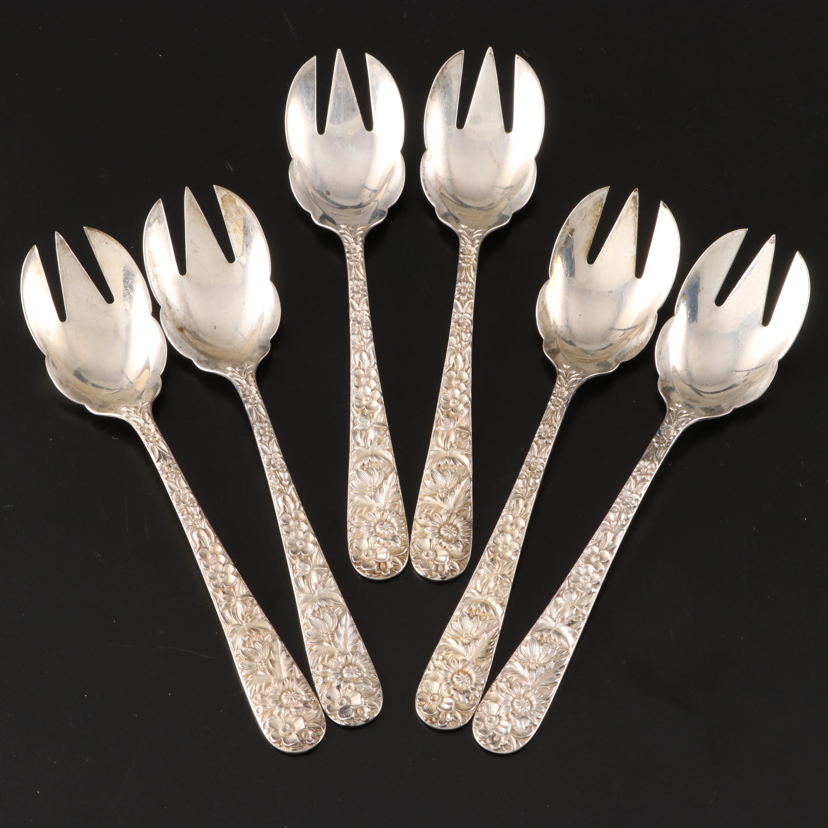 S. Kirk & Son Inc. Sterling Silver "Repoussé" Ice Cream Forks