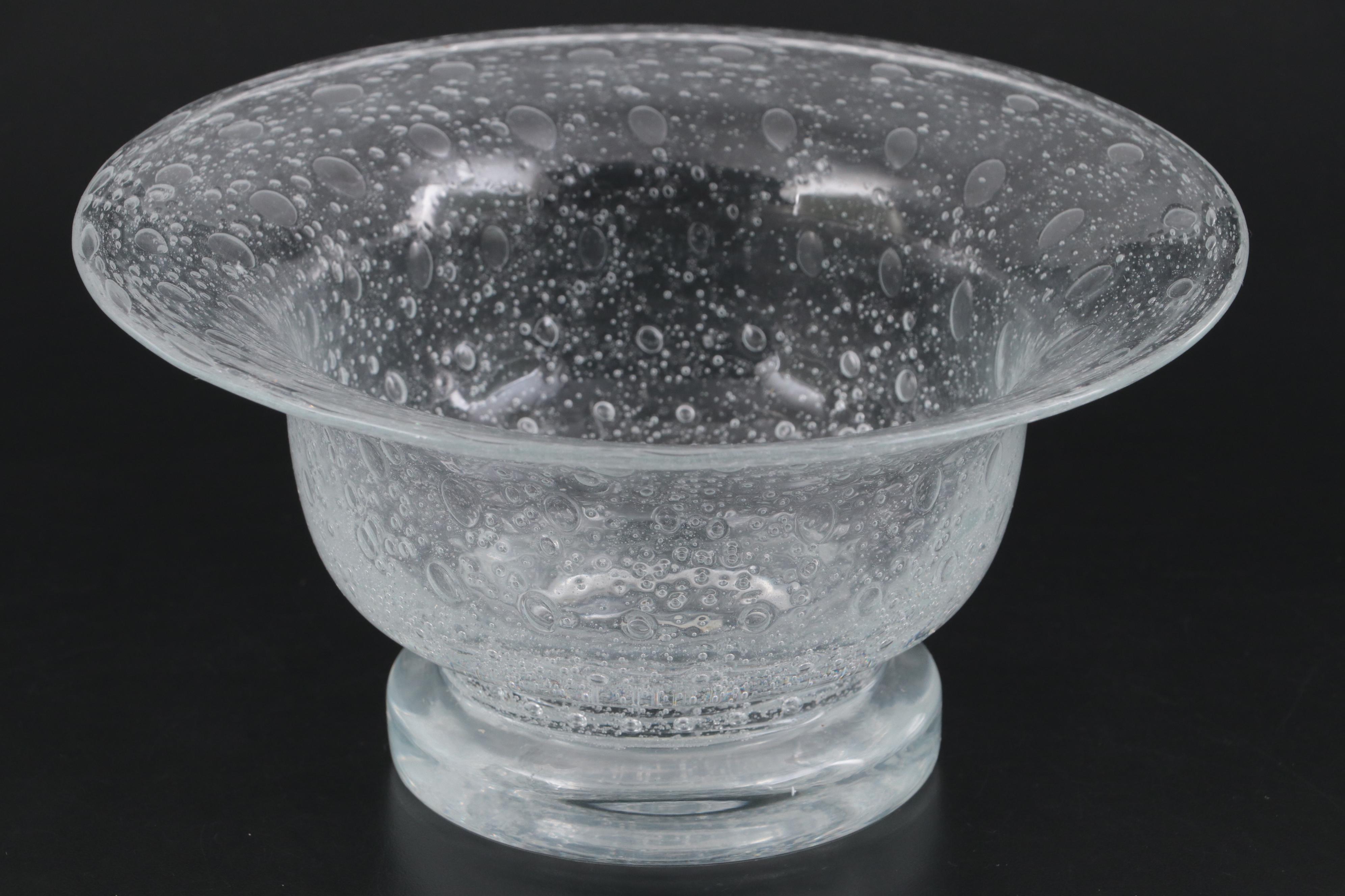 Seed Glass, Cristal D'Arques and Bohemia Crystal With Dansk Glass Vases