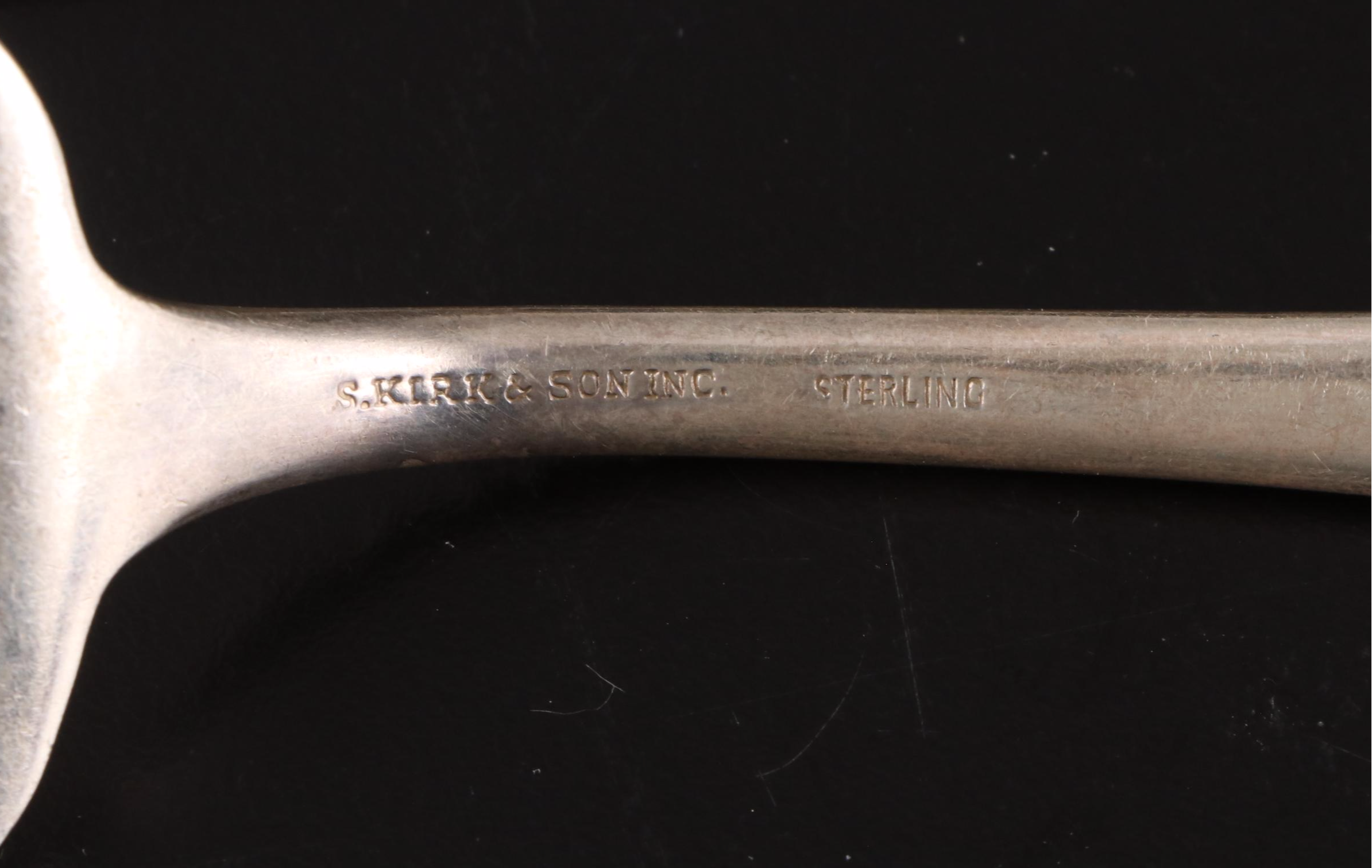 S. Kirk & Son Inc. Sterling Silver "Repoussé" Salad Fork and Serving Utensils