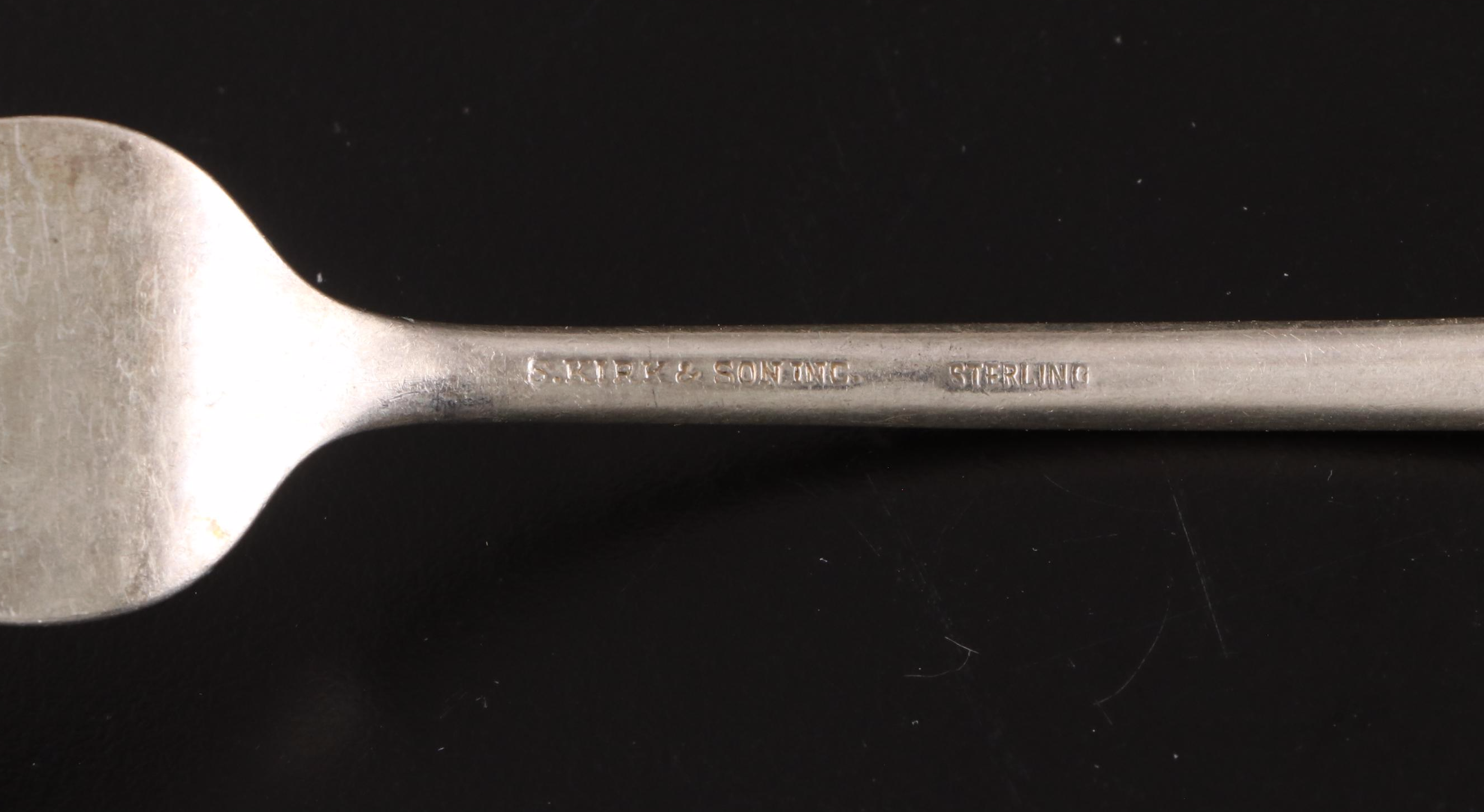 S. Kirk & Son Inc. Sterling Silver "Repoussé" Salad Fork and Serving Utensils