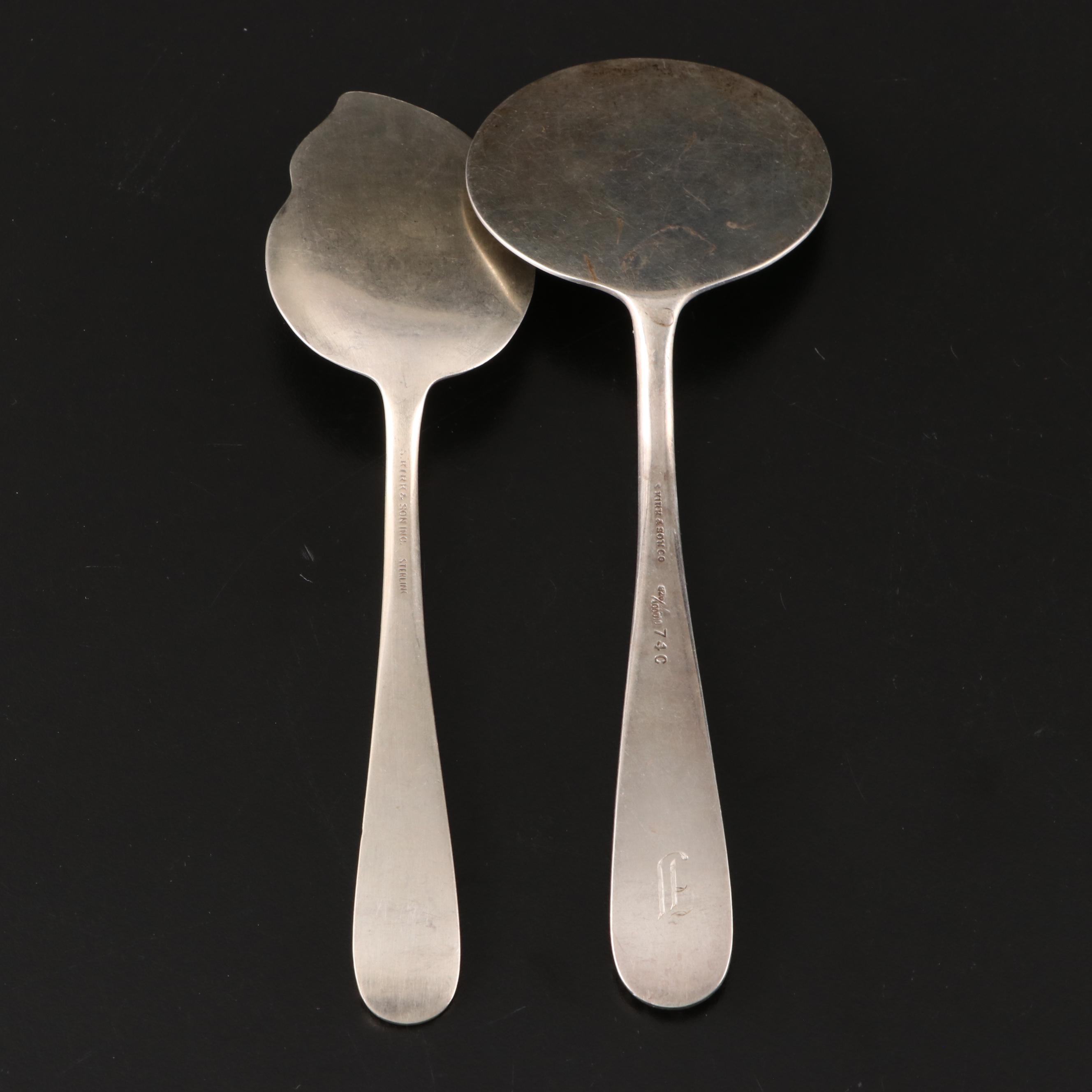 S. Kirk & Son Inc. Sterling Silver "Repoussé" Salad Fork and Serving Utensils