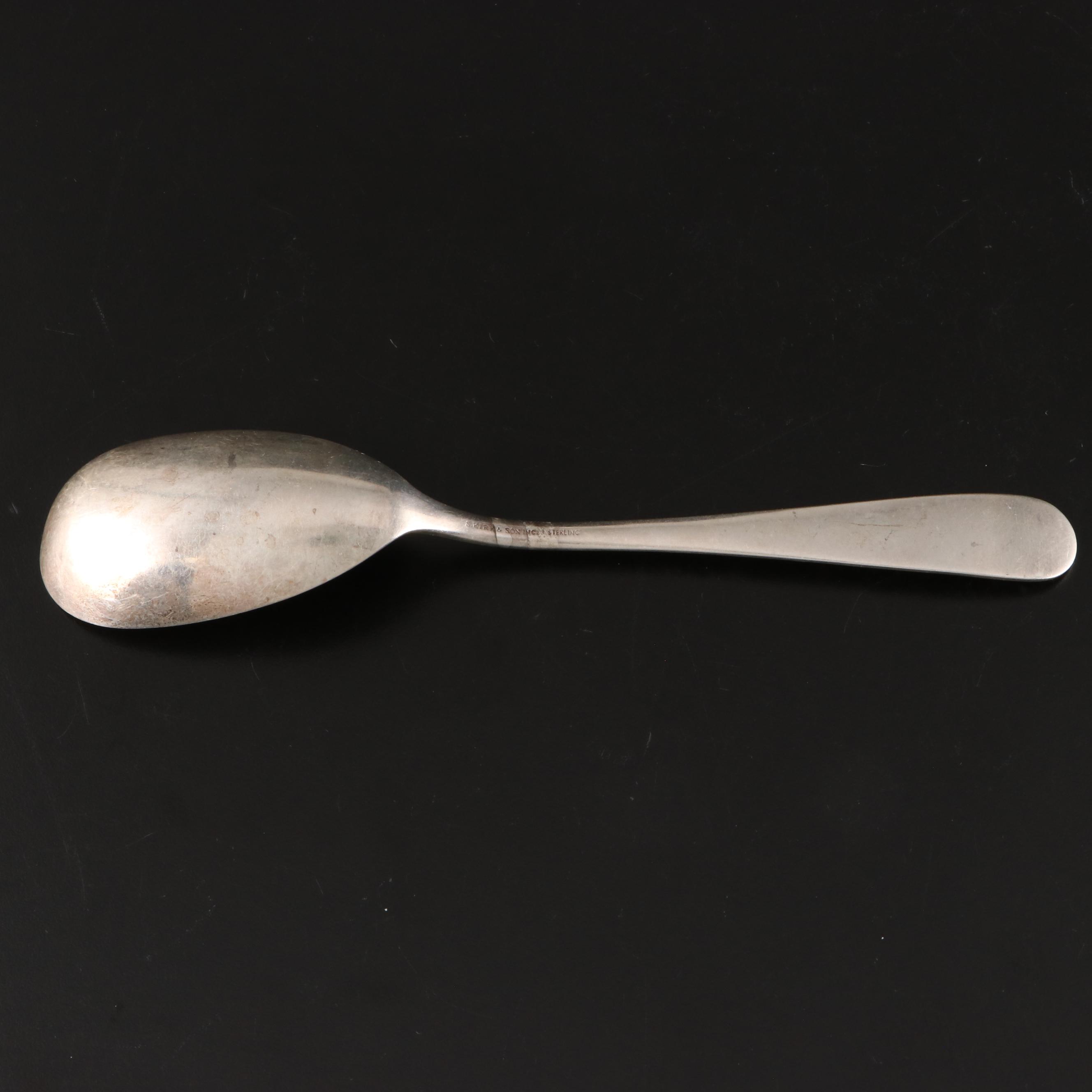 S. Kirk & Son Inc. Sterling Silver "Repoussé" Salad Fork and Serving Utensils