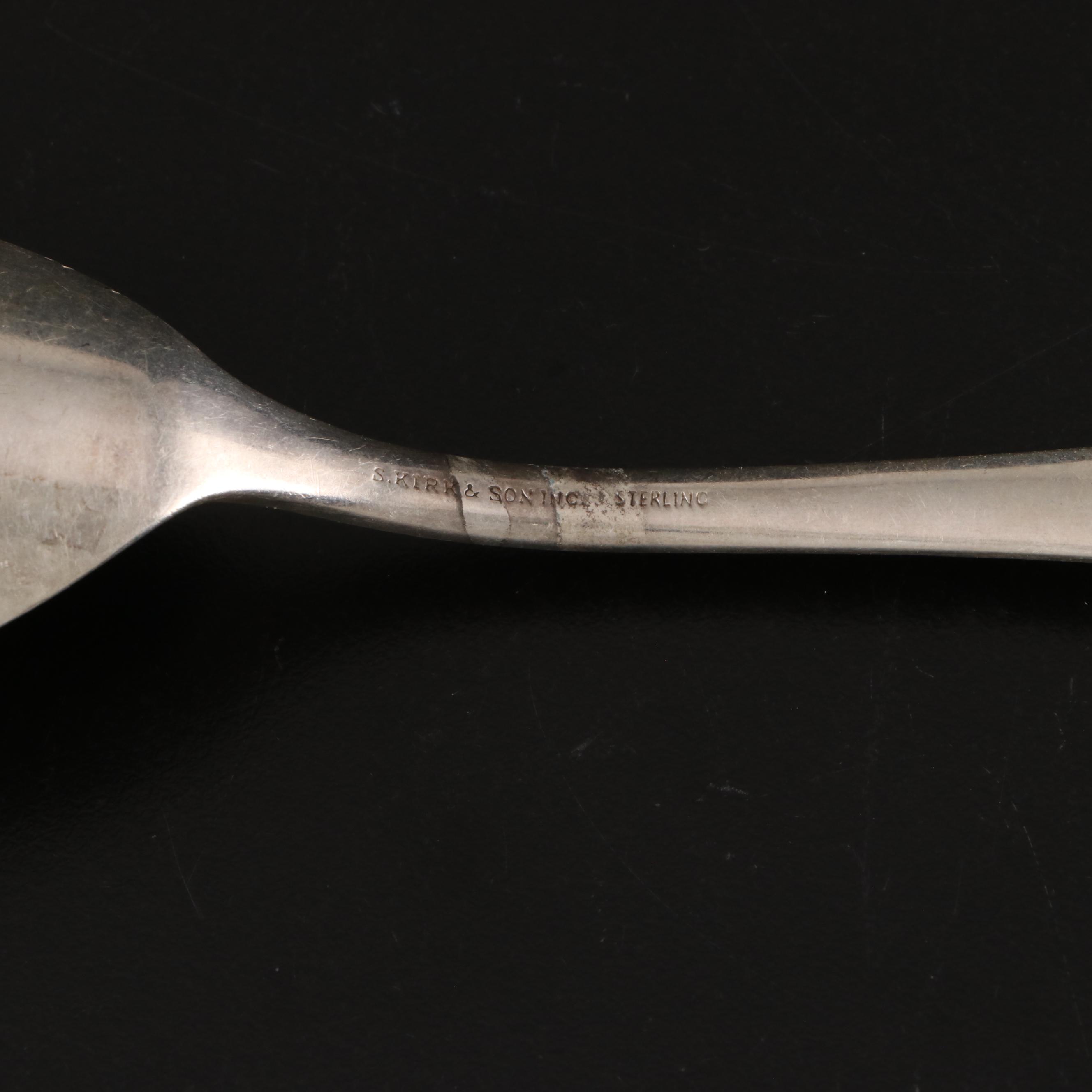 S. Kirk & Son Inc. Sterling Silver "Repoussé" Salad Fork and Serving Utensils