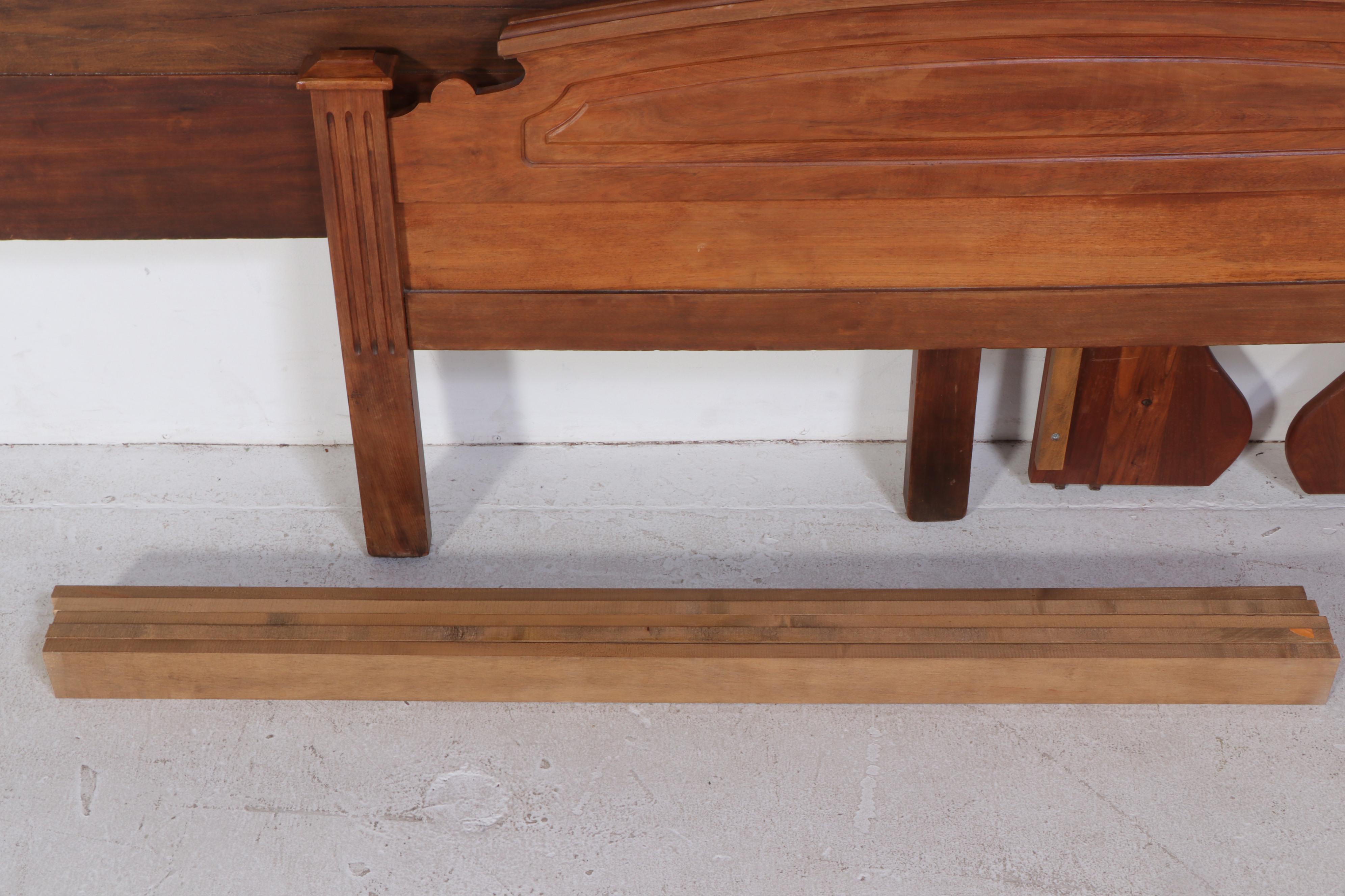 Victorian Walnut Full Size Bed Frame, Late 19th Century