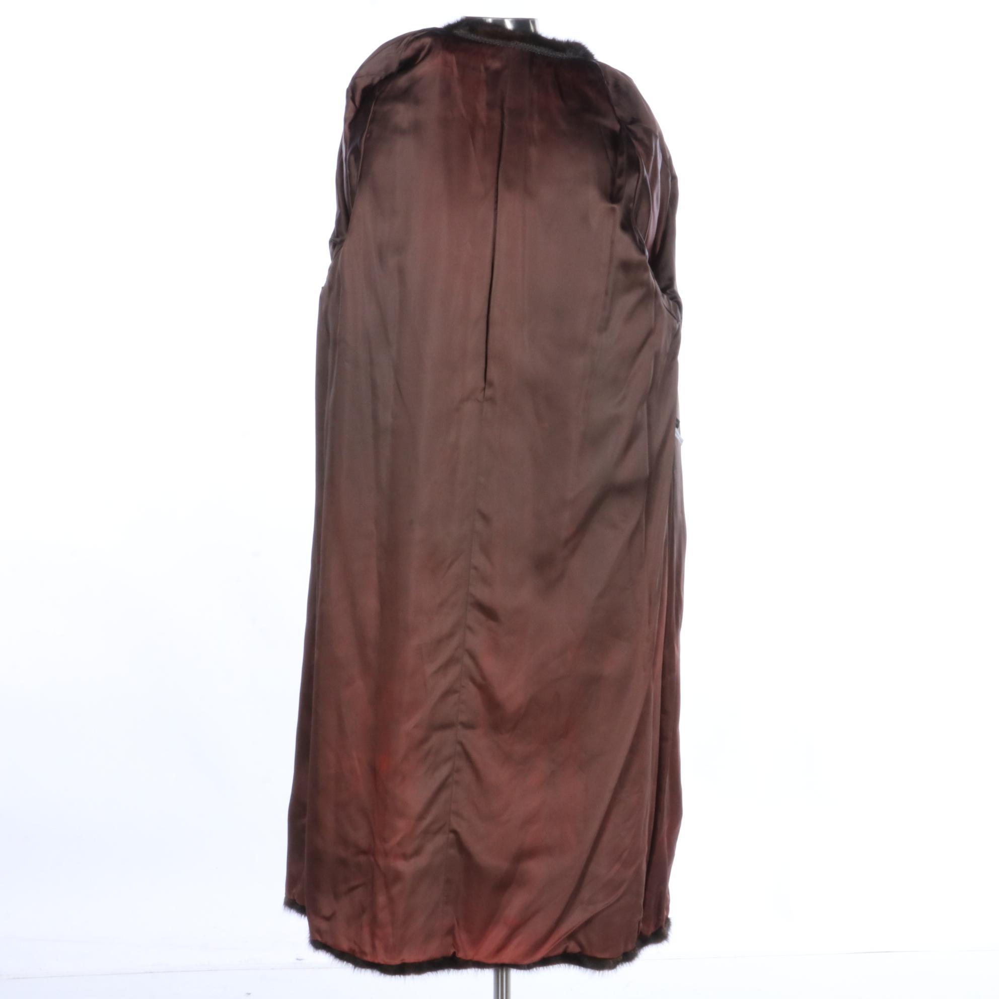 Mink Fur Coat with Tapered Sleeves