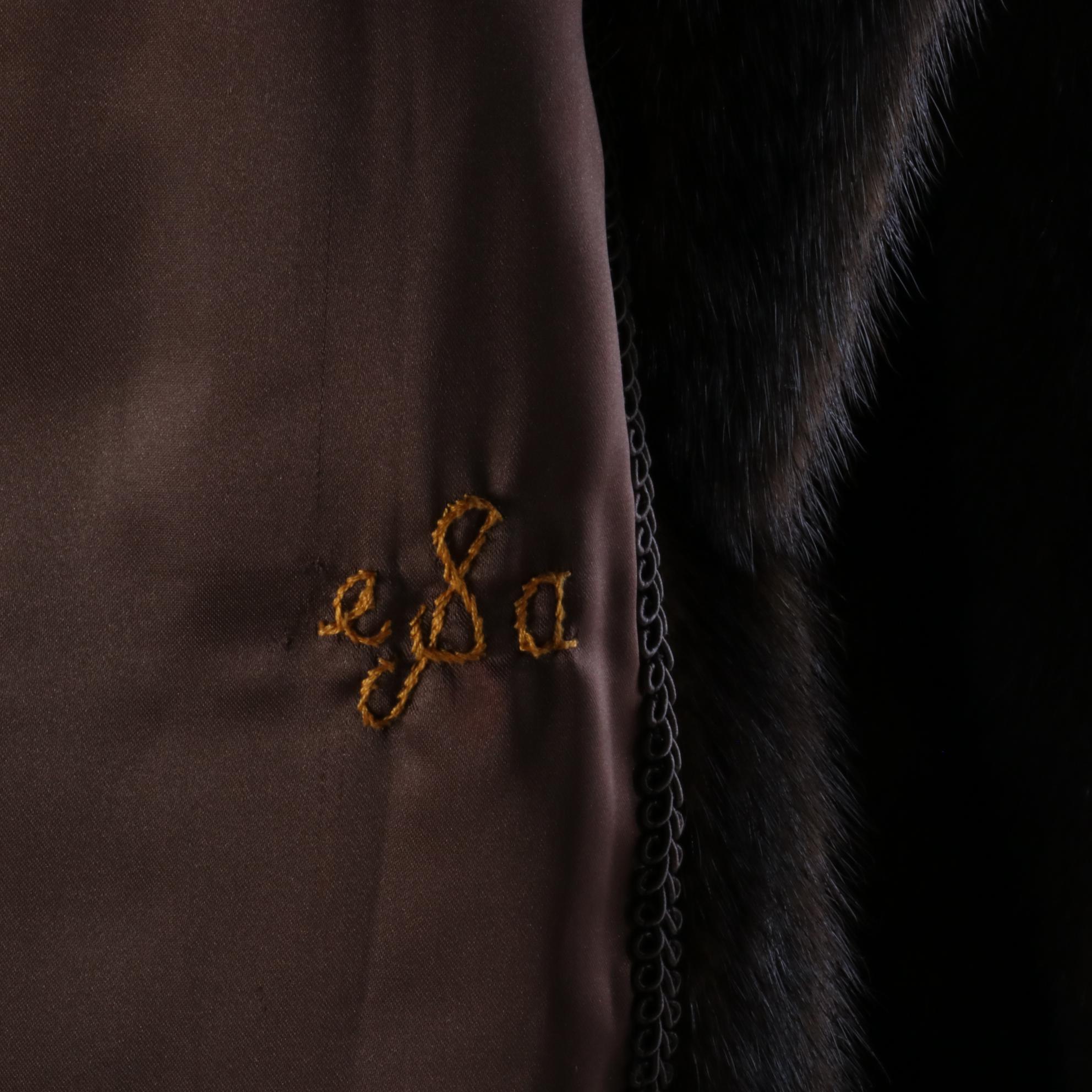 Mink Fur Coat with Tapered Sleeves