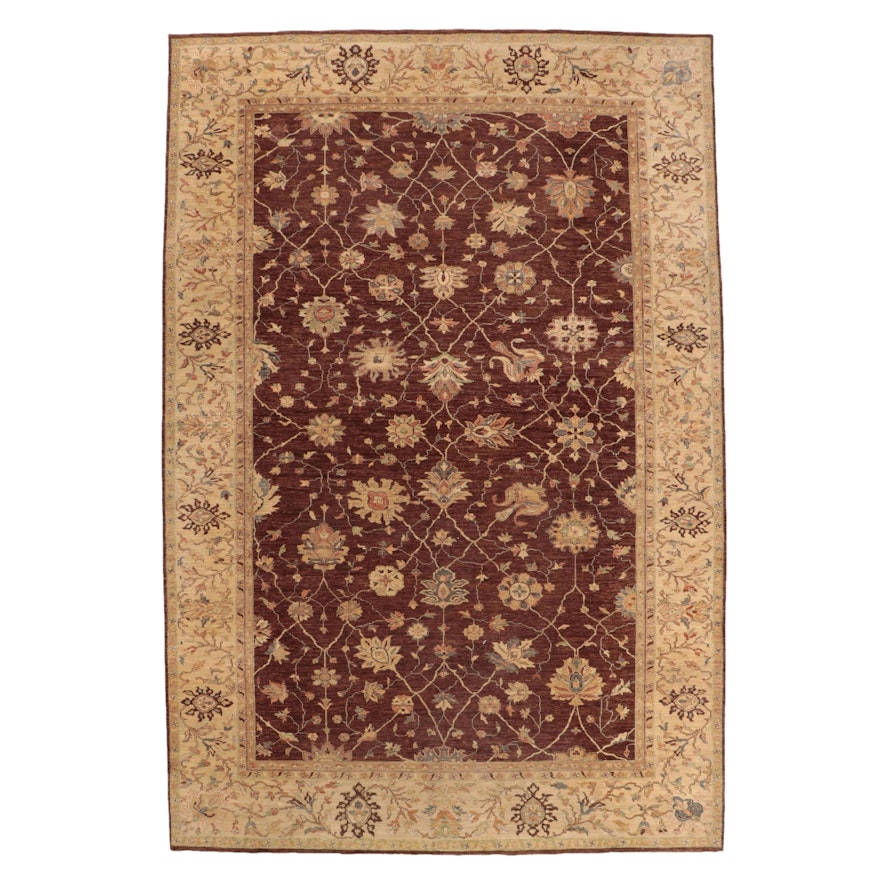 11'11 x 17'7 Hand-Knotted Indian Agra Room Sized Rug