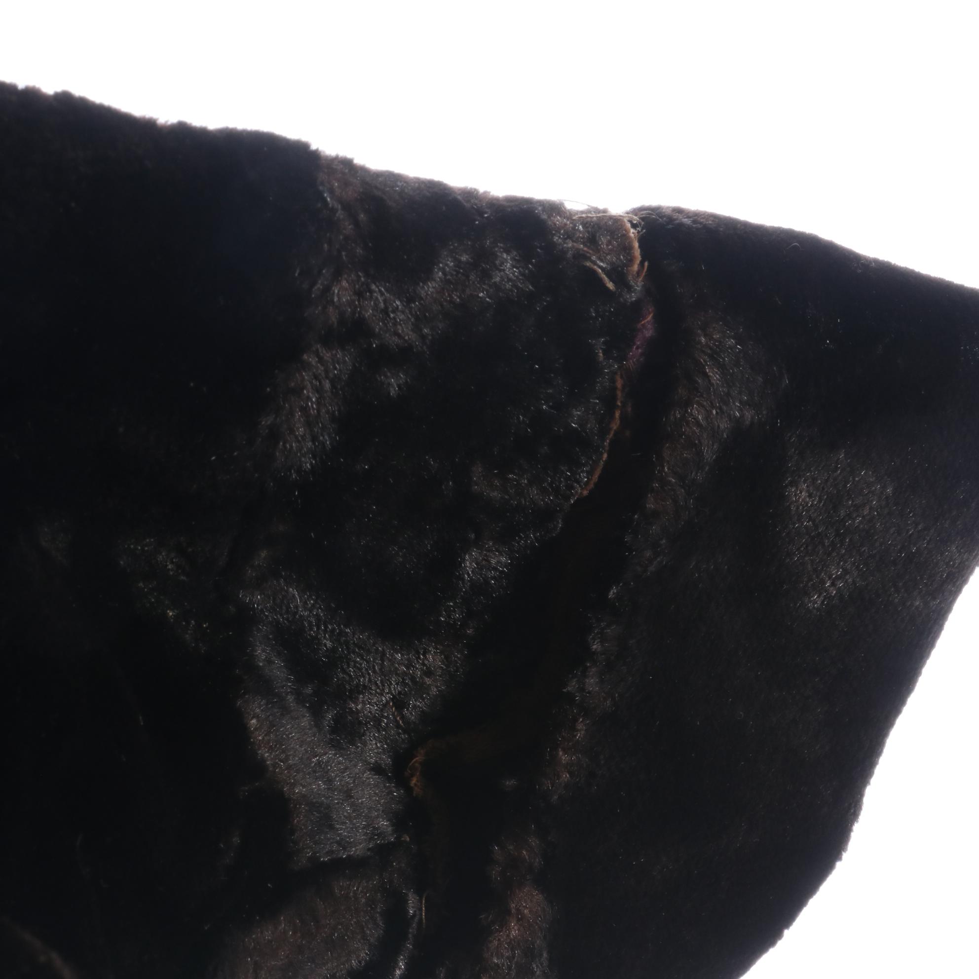 Victorian Era Velvet Fitted Coat with Fur Toggle Buttons