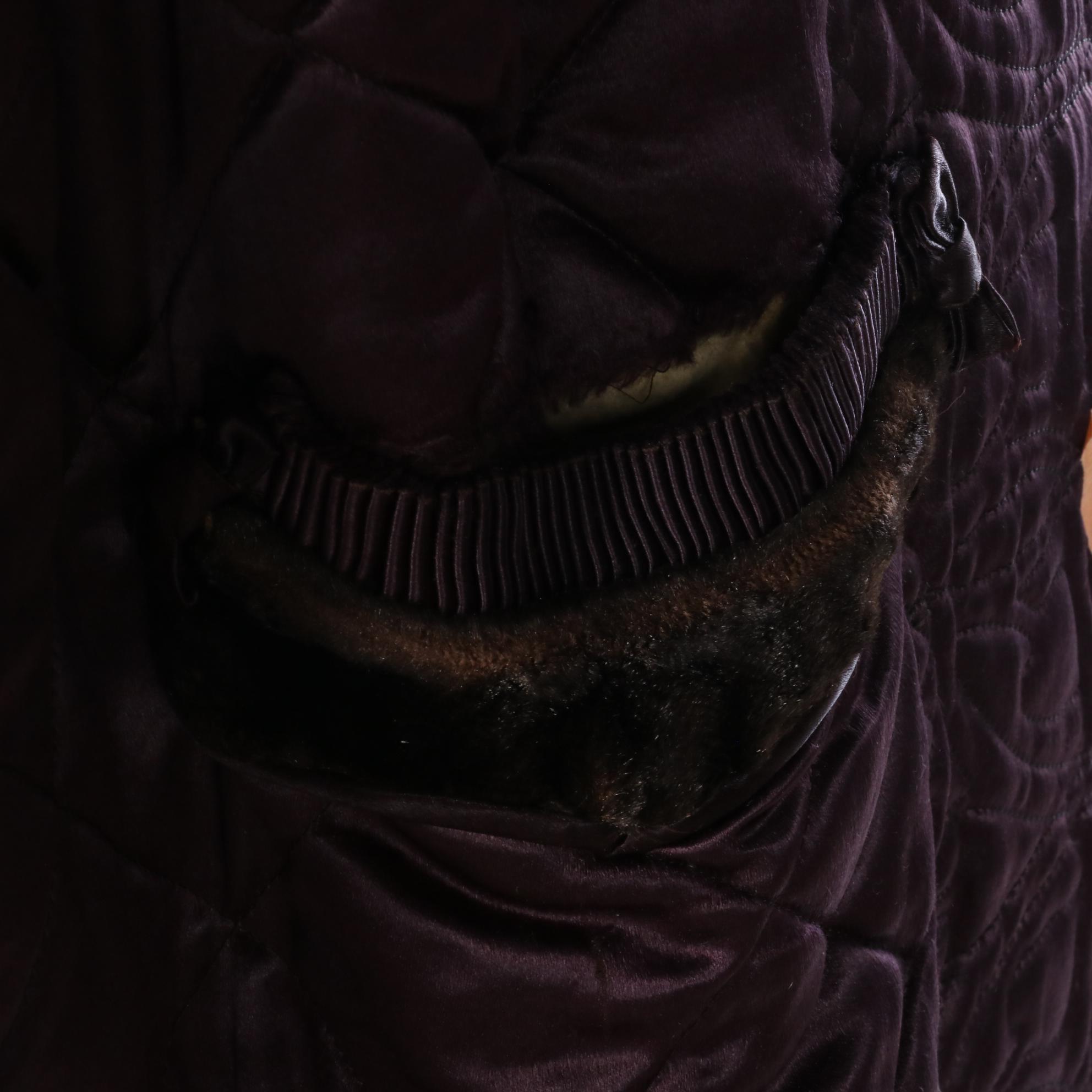 Victorian Era Velvet Fitted Coat with Fur Toggle Buttons